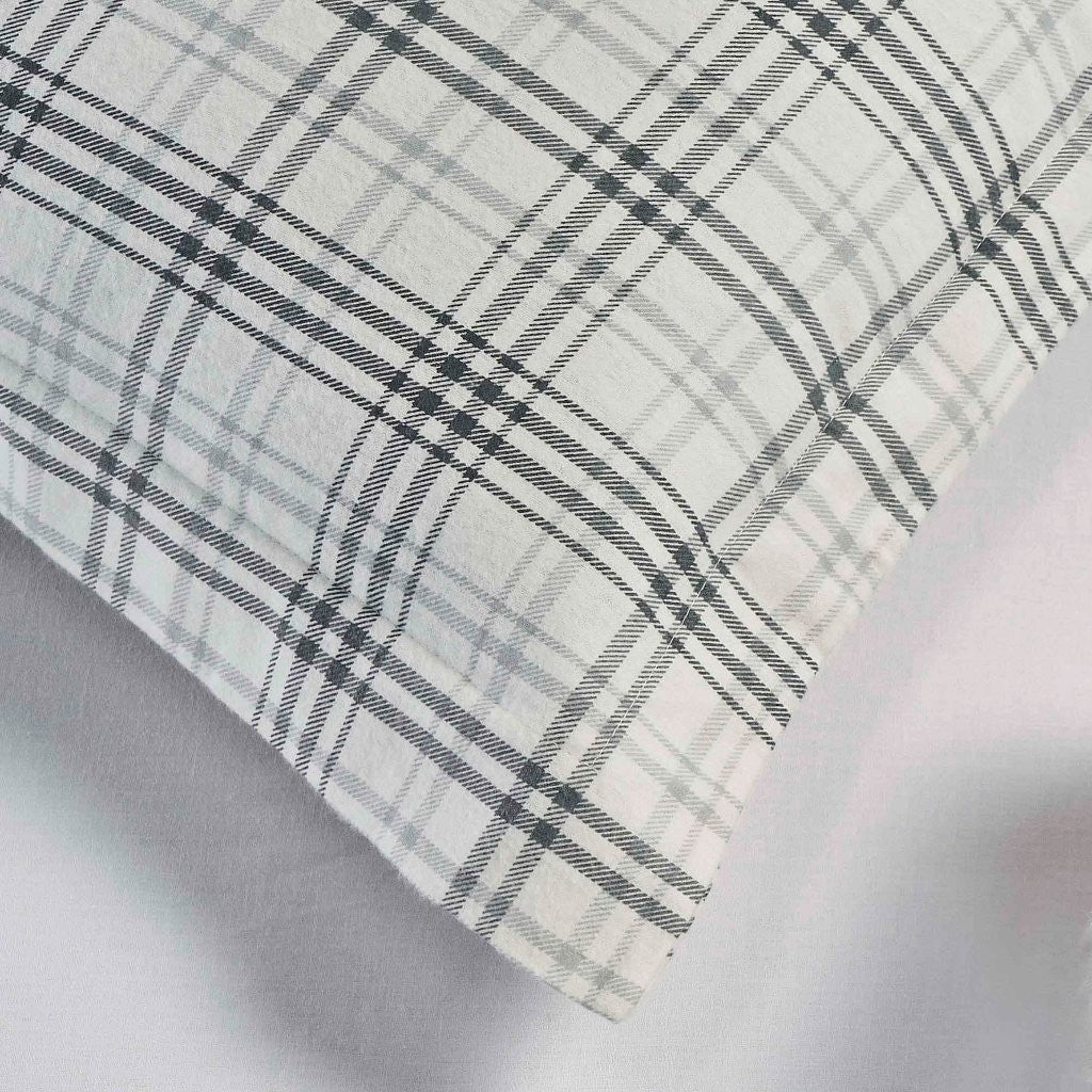 Plaid Flannel Cotton Classic Modern Farmhouse Duvet Cover Set - Duvet Cover Set by Superior Brand