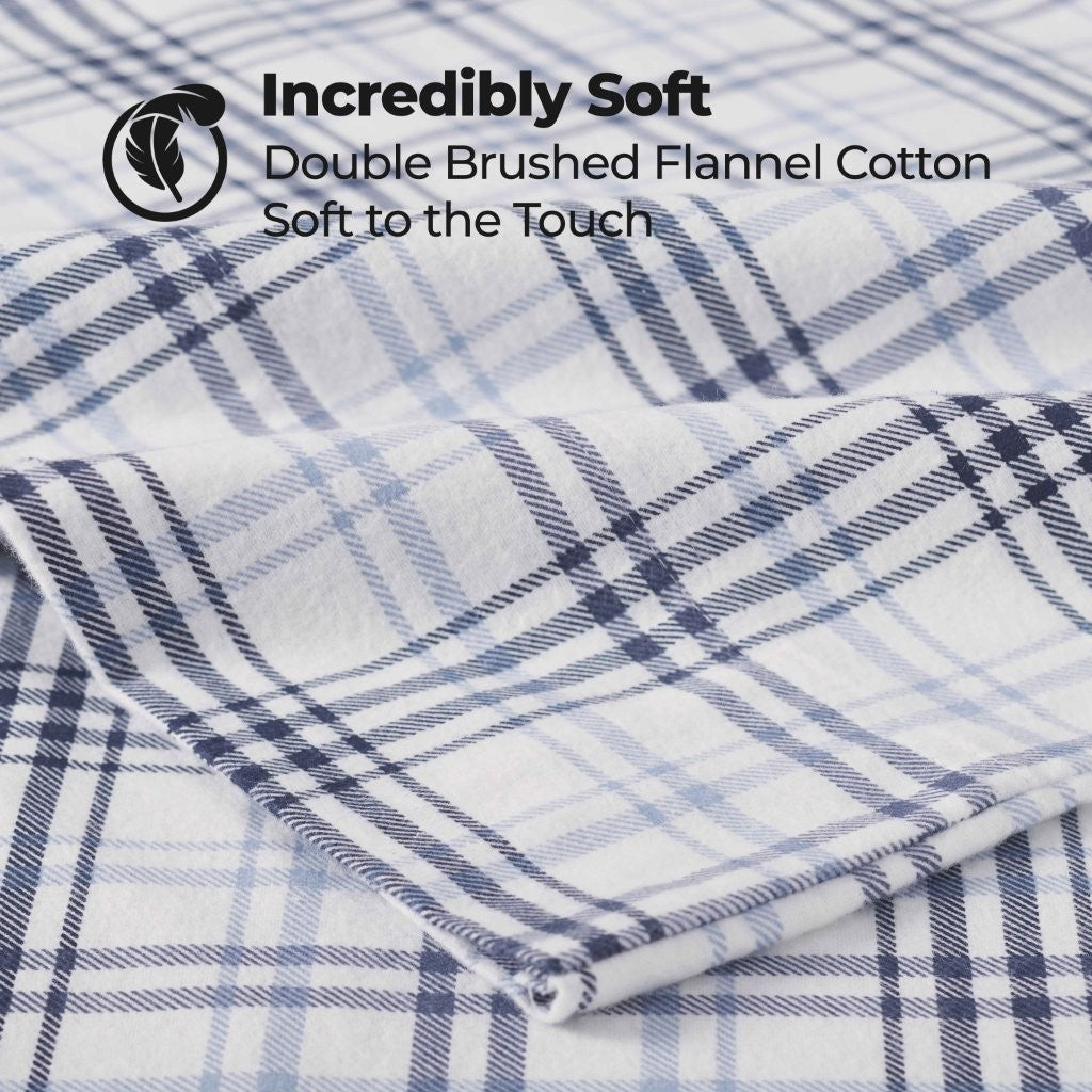 Plaid Flannel Cotton Classic Modern Farmhouse Pillowcases, Set of 2 - Pillowcases by Superior Brand