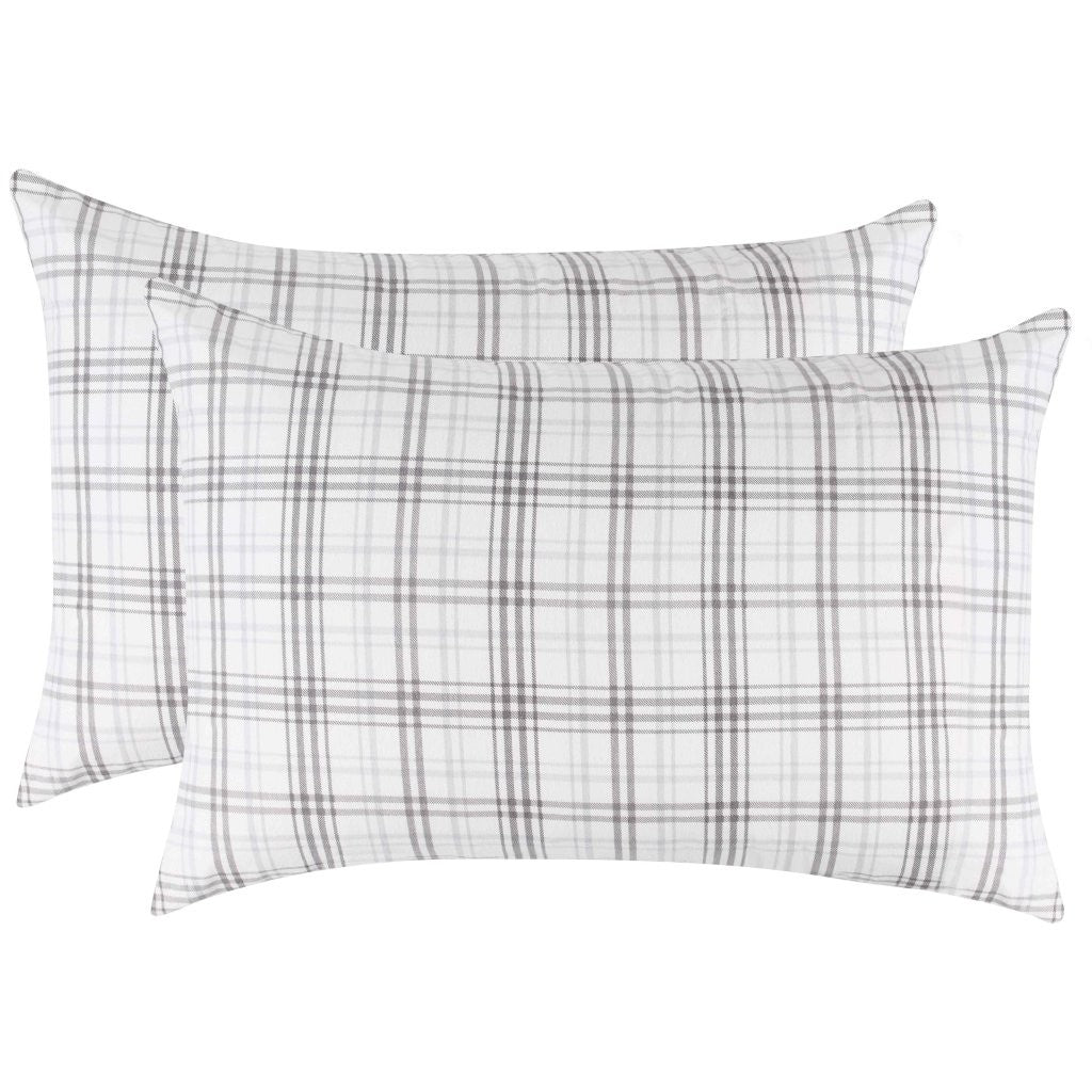 Plaid Flannel Cotton Classic Modern Farmhouse Pillowcases, Set of 2 - Pillowcases by Superior Brand