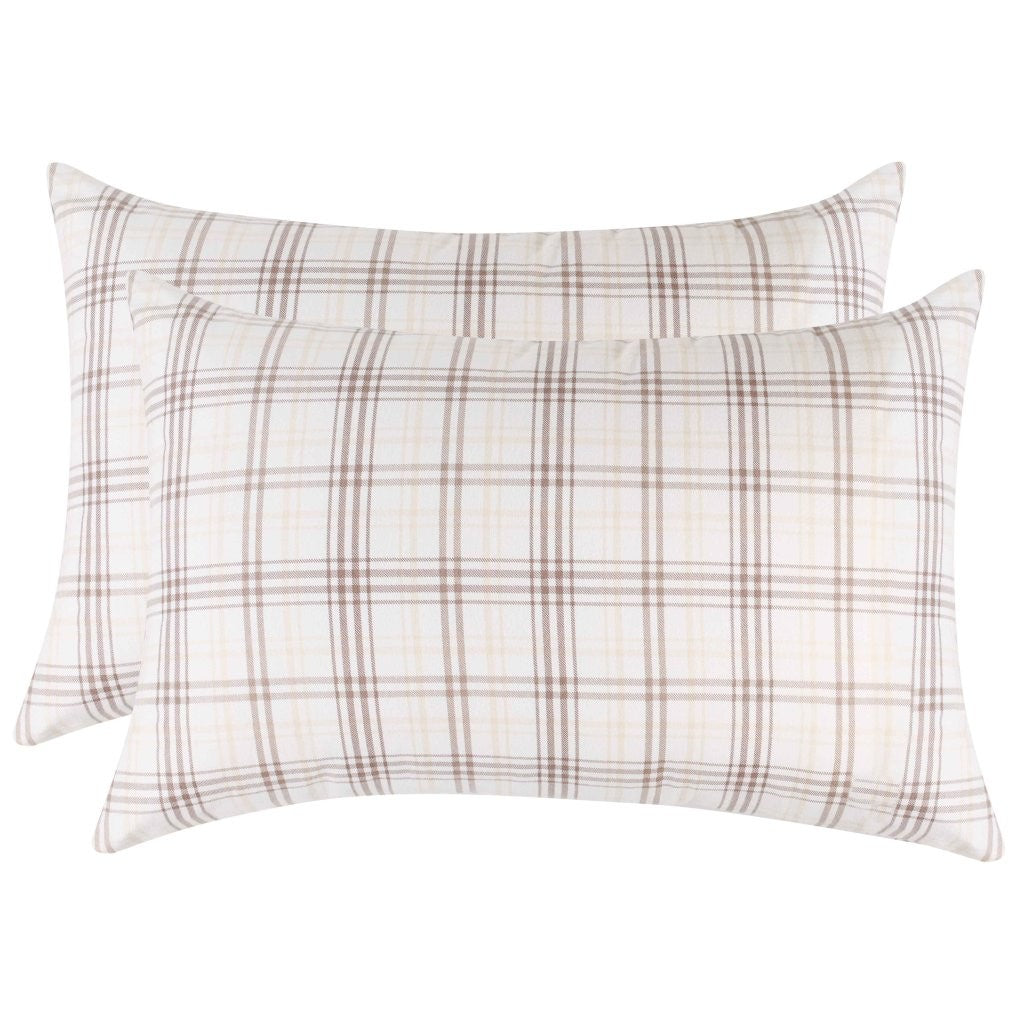 Plaid Flannel Cotton Classic Modern Farmhouse Pillowcases, Set of 2 - Pillowcases by Superior Brand