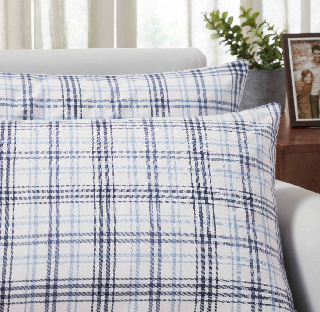 Plaid Flannel Cotton Classic Modern Farmhouse Pillowcases, Set of 2 - Pillowcases by Superior Brand