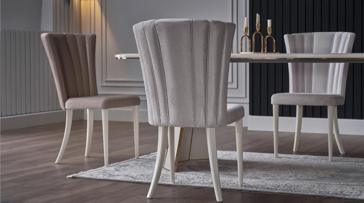 Side view of the Plaza dining chair – modern look with a comfortable seat