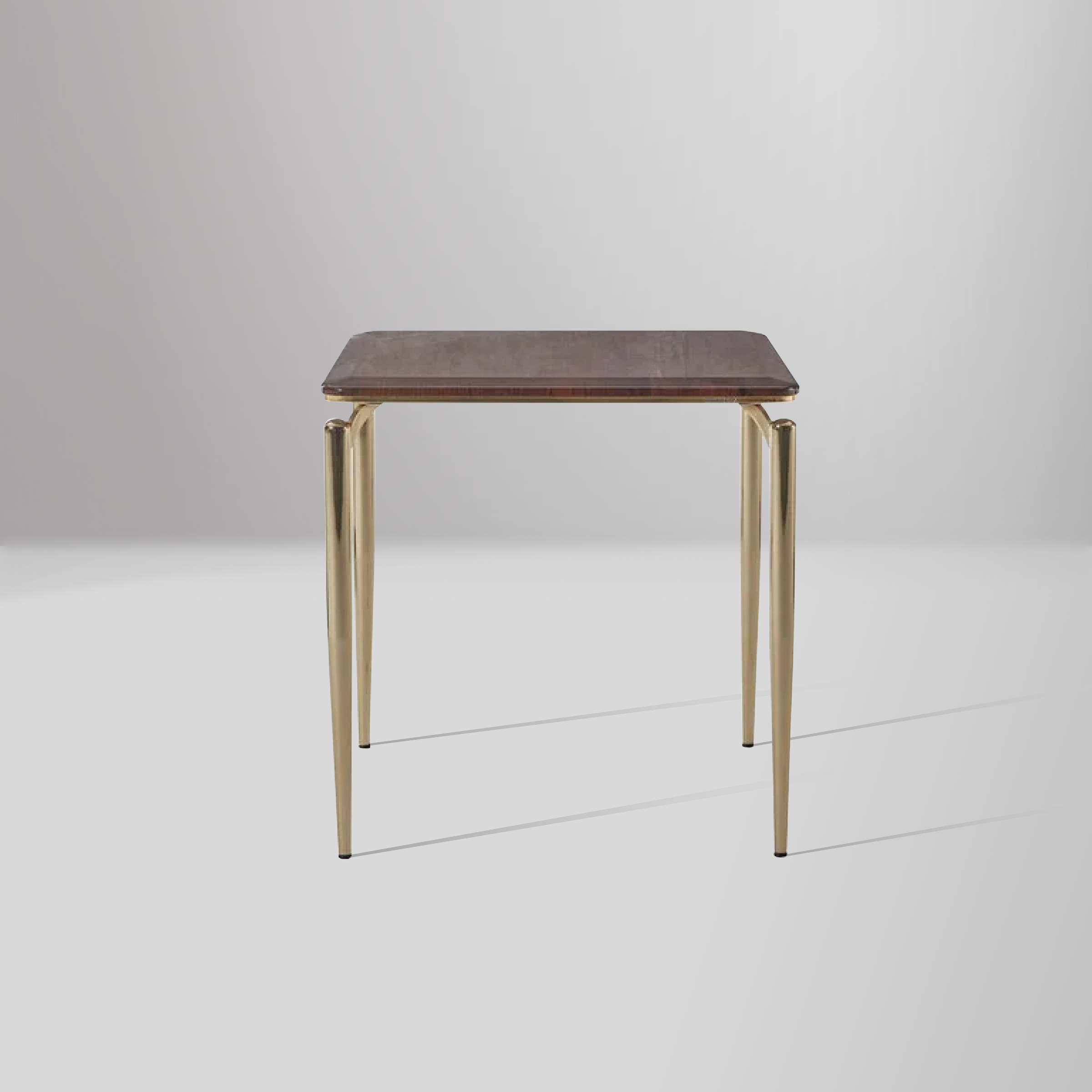 Plaza Side Table with a sleek modern design, made of wood and metal, perfect for adding style and functionality to any space.