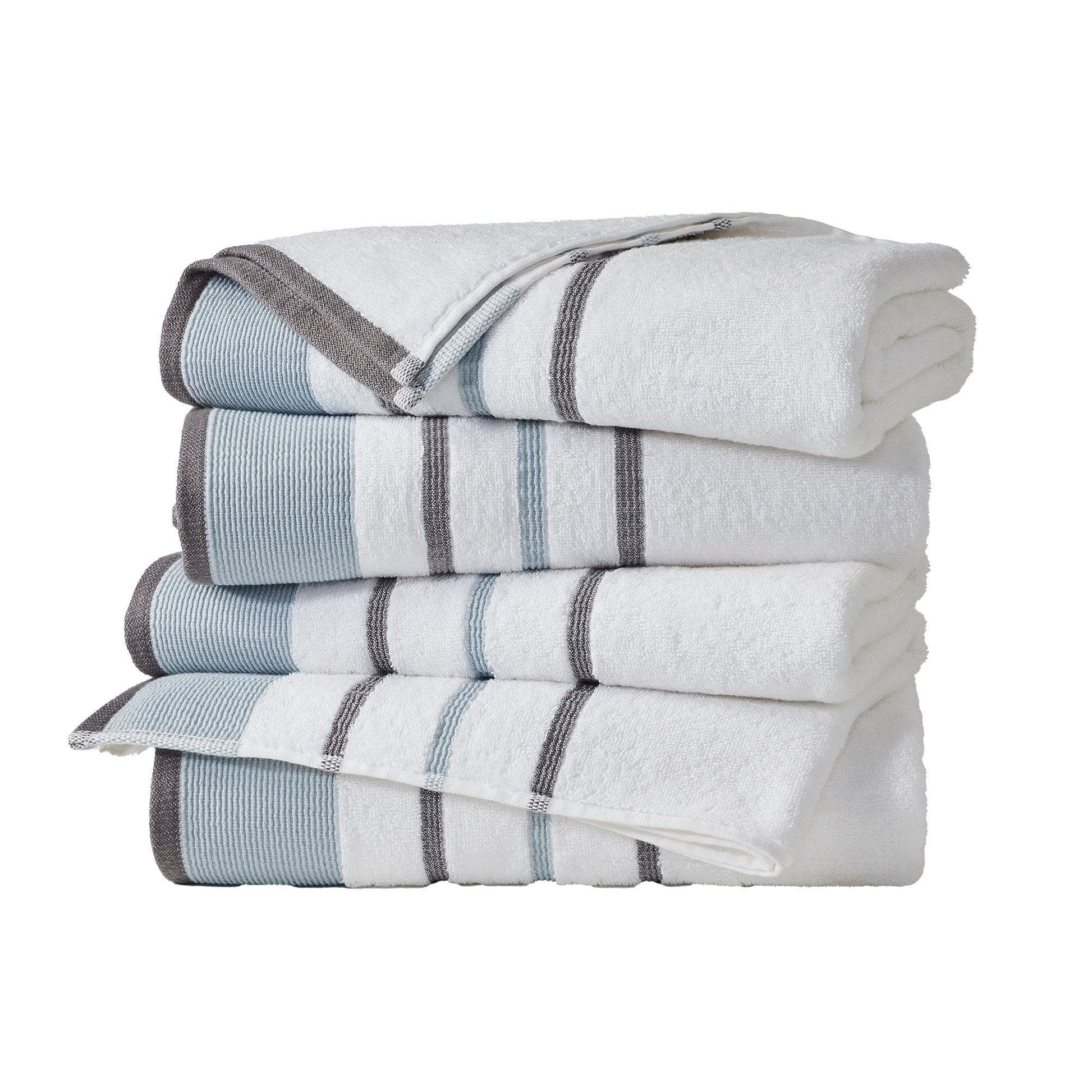 Decorative Cotton Stripe Bath Towel Set - Noelle Collection - Best Buy Furniture