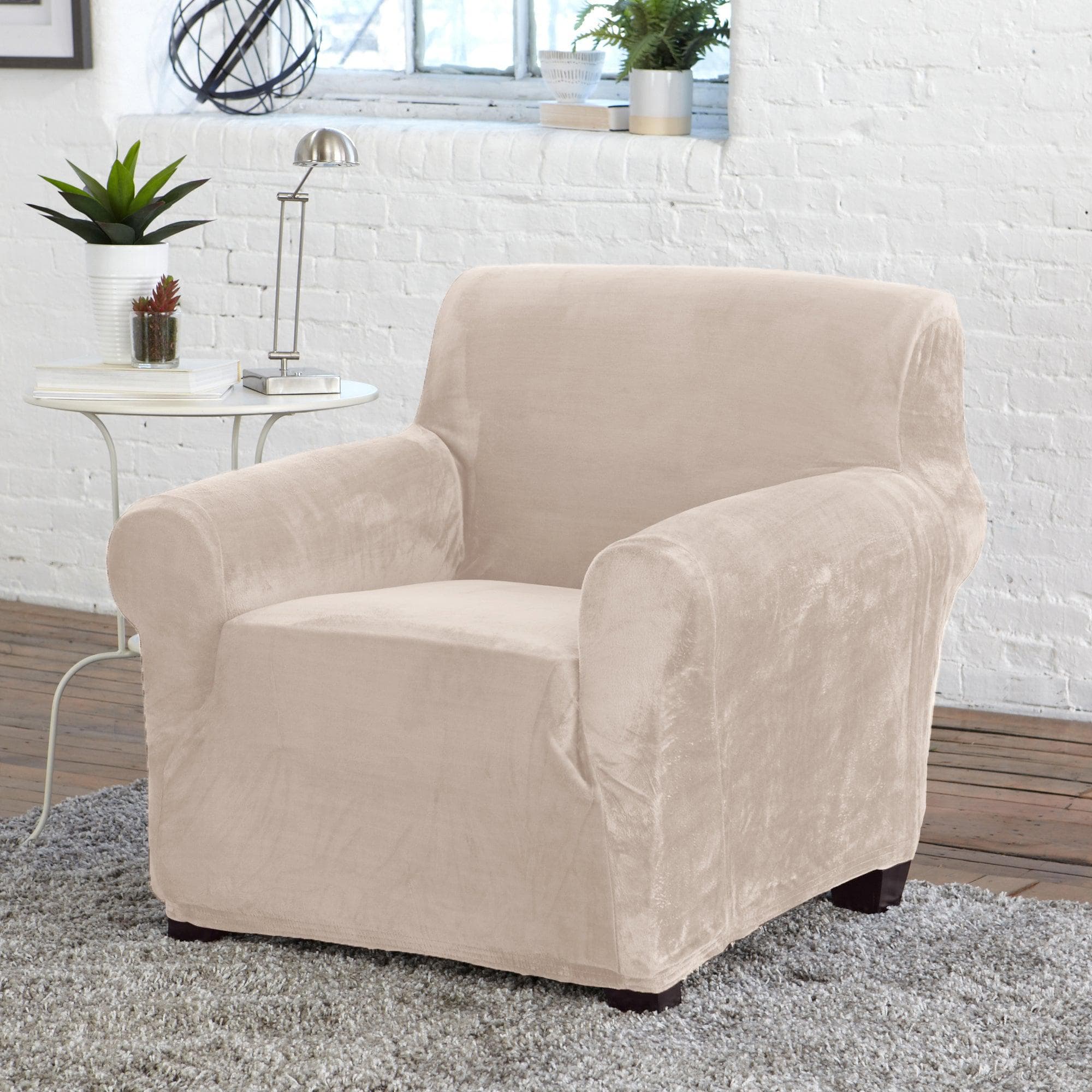 Velvet Stretch Slipcover - Gale Collection - Best Buy Furniture