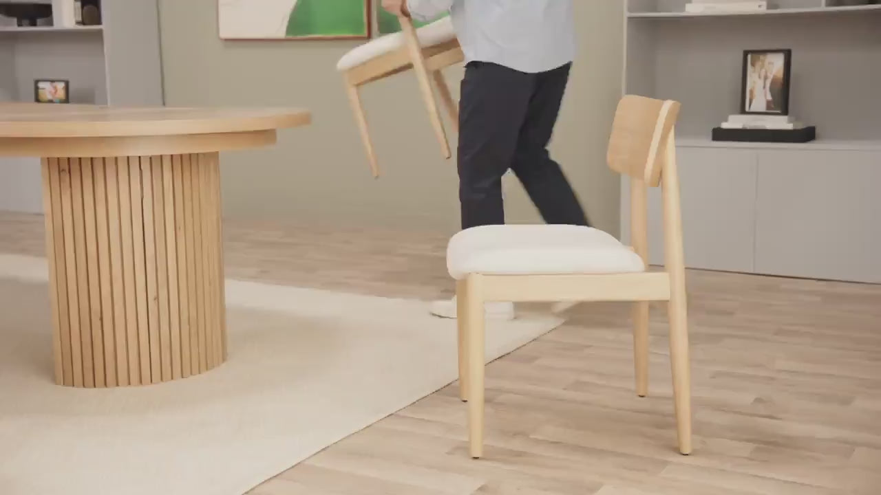 Load video: Transformer Round Chair (Set of 2)