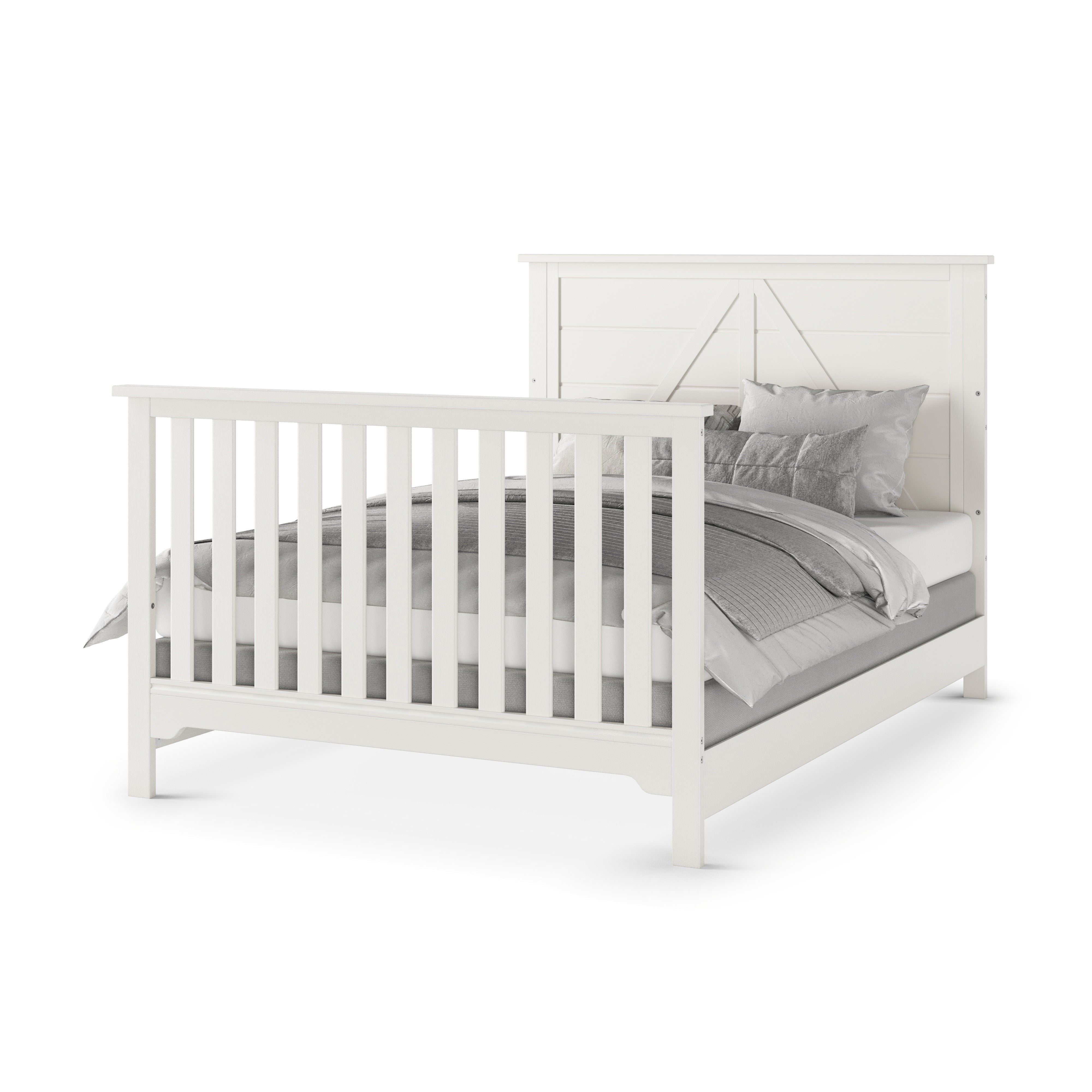 Woodland 4-in-1 Convertible Crib, Brushed Cotton