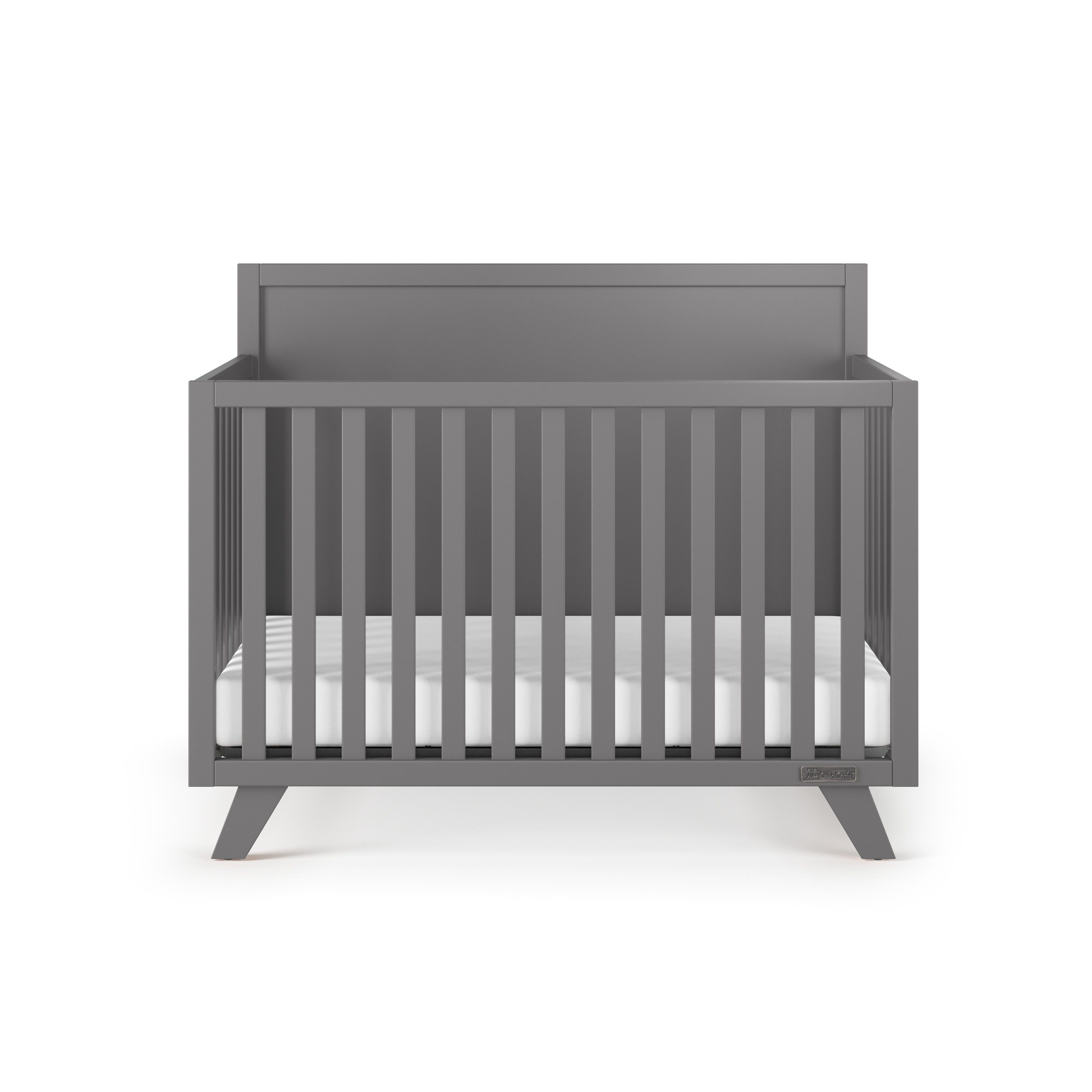Soho 4-in-1 Flat Top Convertible Crib, Cool Gray