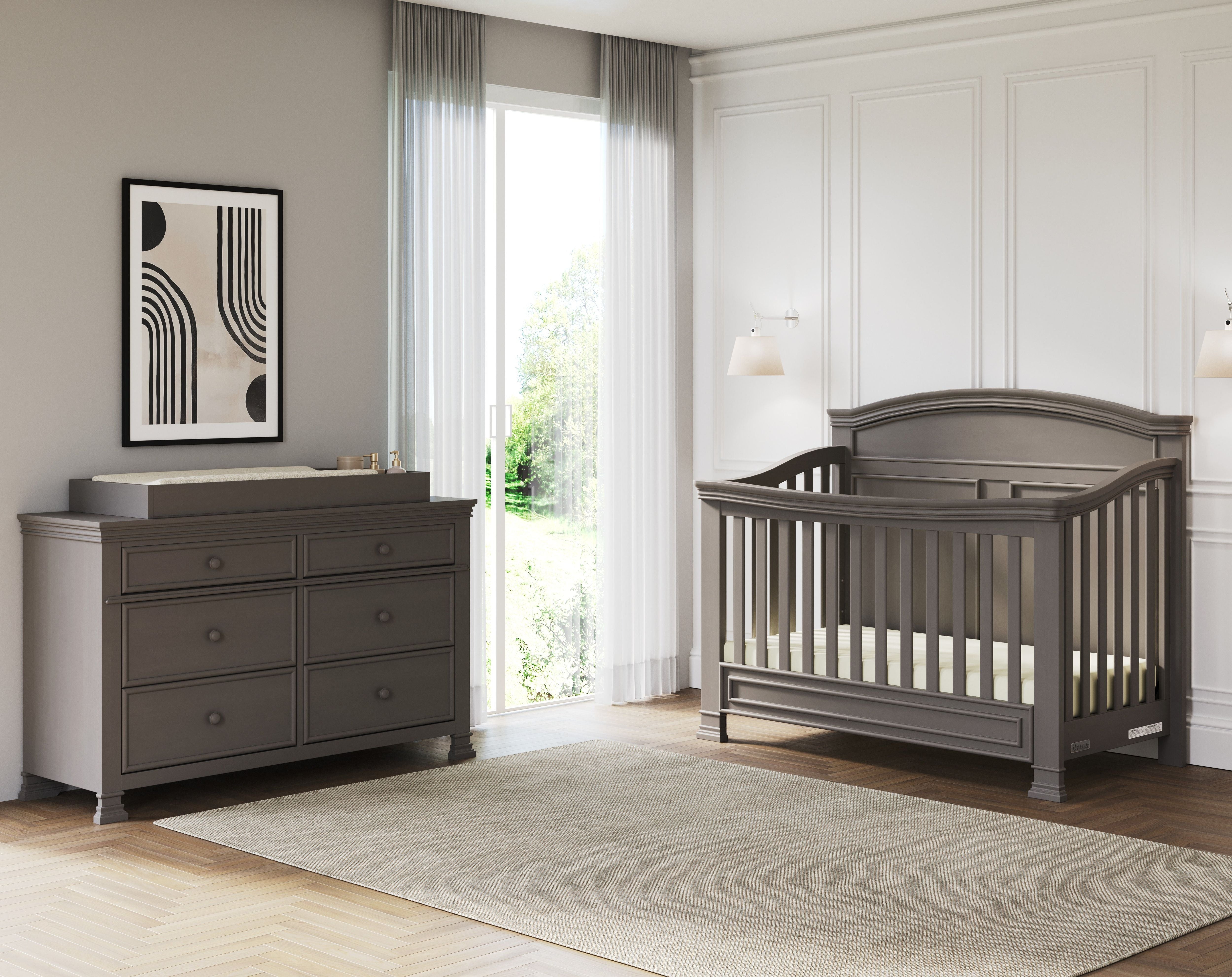 Westgate 4-in-1 Convertible Crib, Chelsea Grey