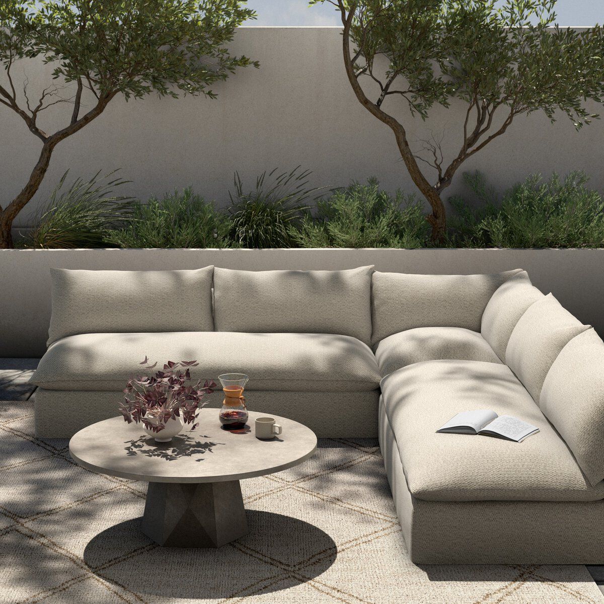 Grant Outdoor 3-piece Sectional