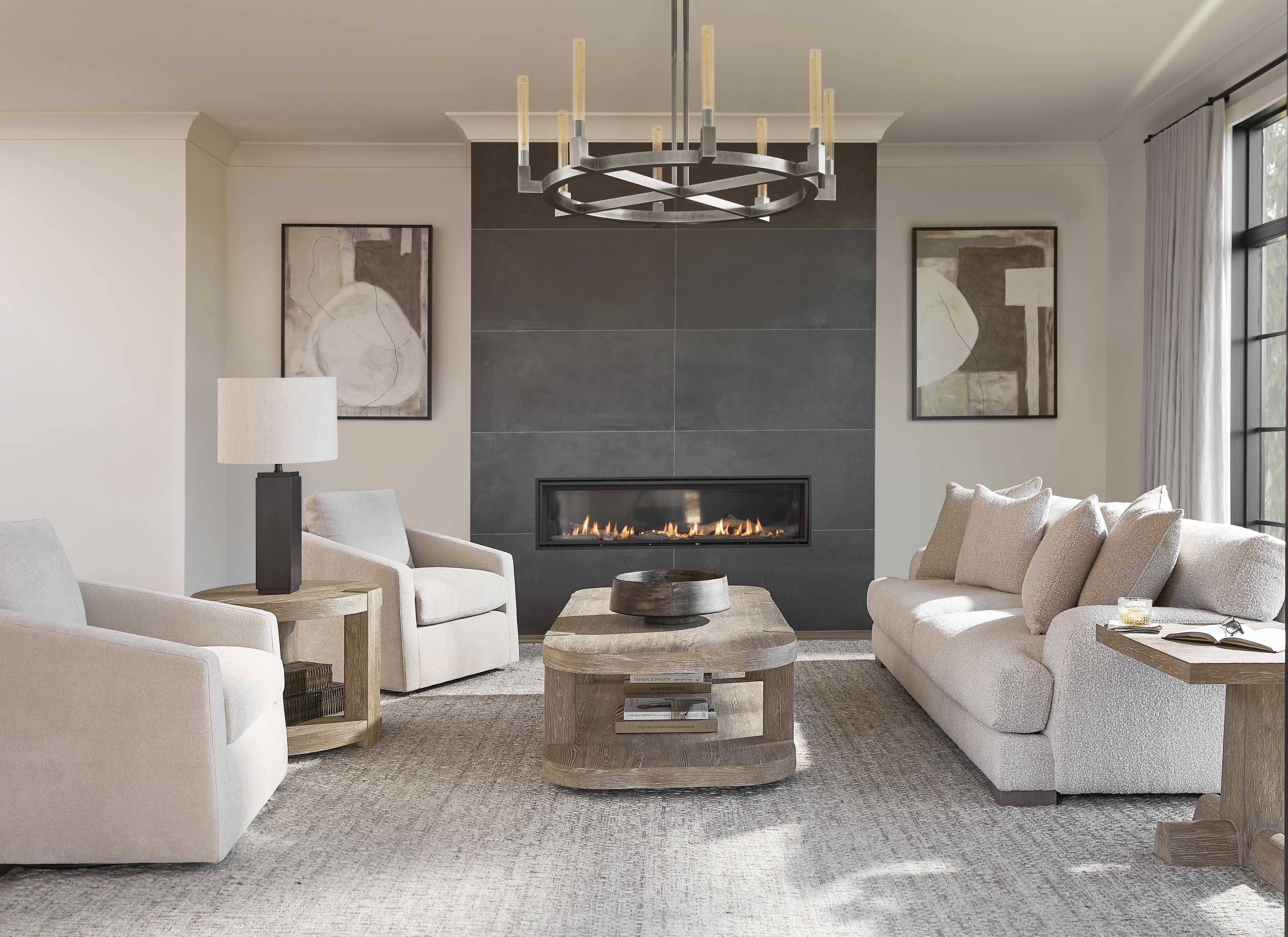 Bernhardt Berkeley Fabric Sofa with Feather-Down Cushions