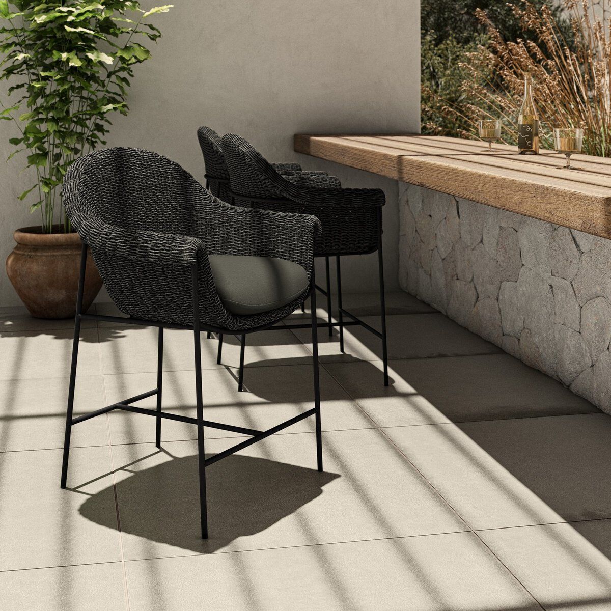 Suerte Outdoor Bar + Counter Stool