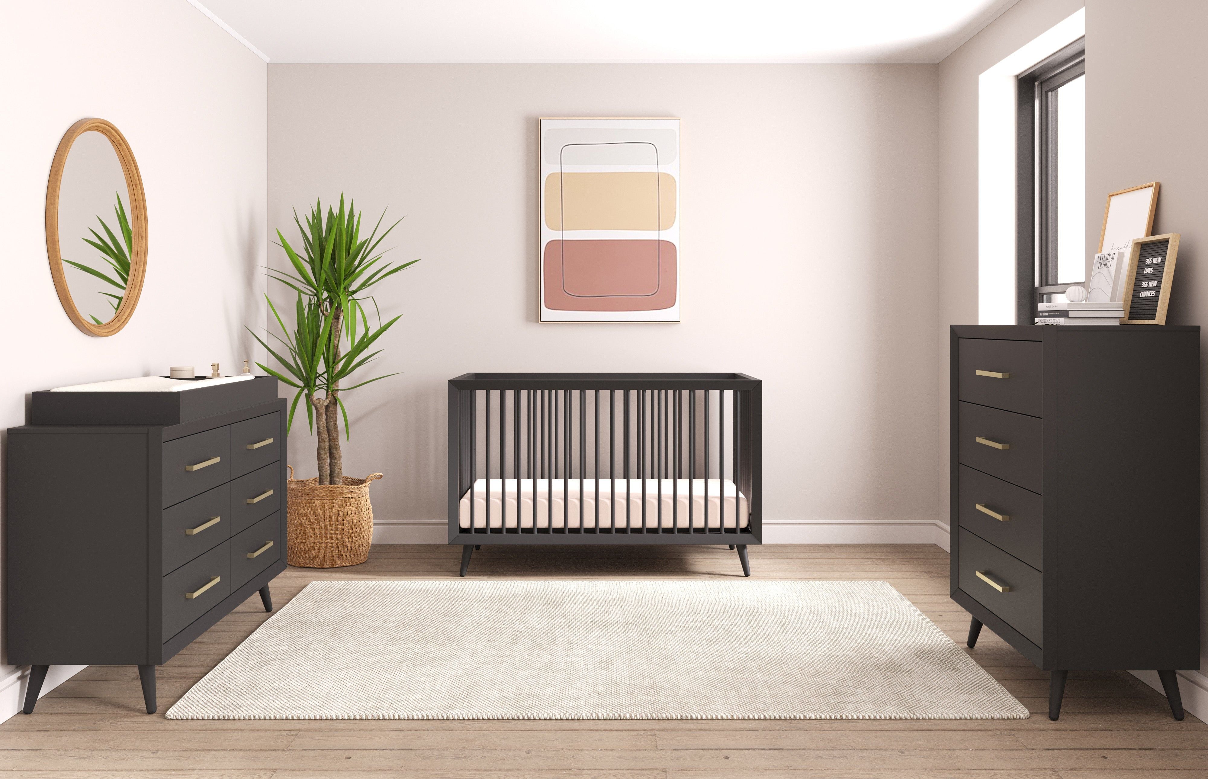 Cranbrook 4-in-1 Convertible Crib, Ebony