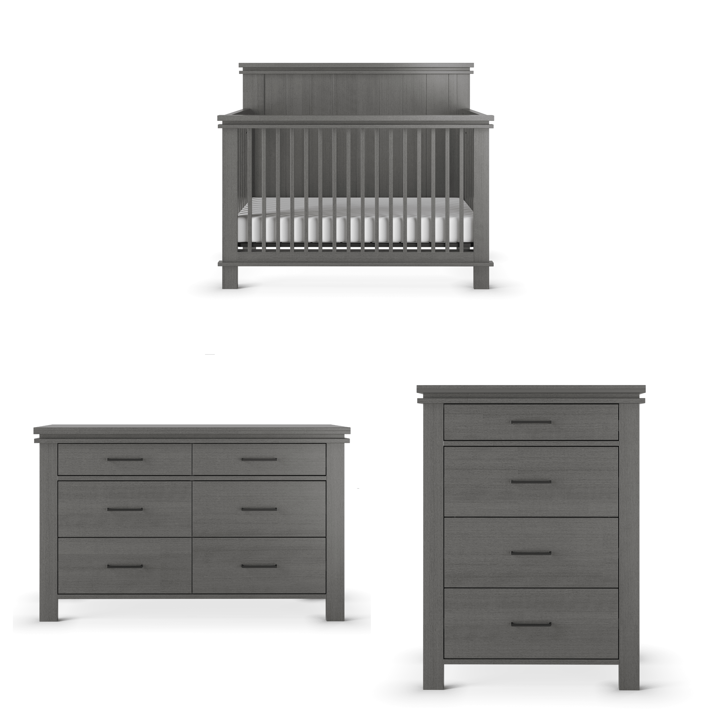 Denman 4-in-1 Convertible Crib, Midnight Gray