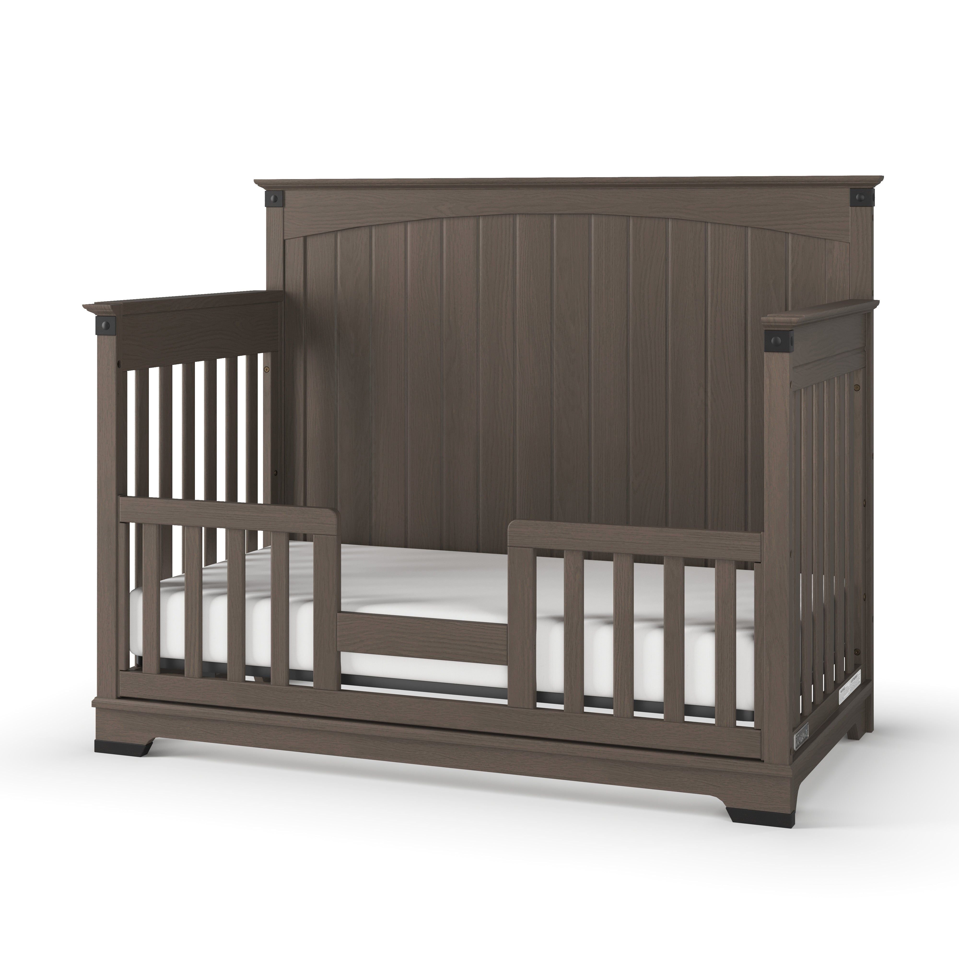 Redmond Full Panel 4-in-1 Convertible Crib, Dapper Gray