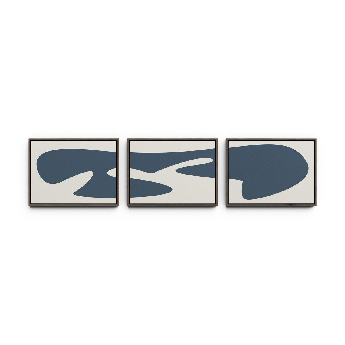 Organic Curves 3 Triptych By Fh Art Studio