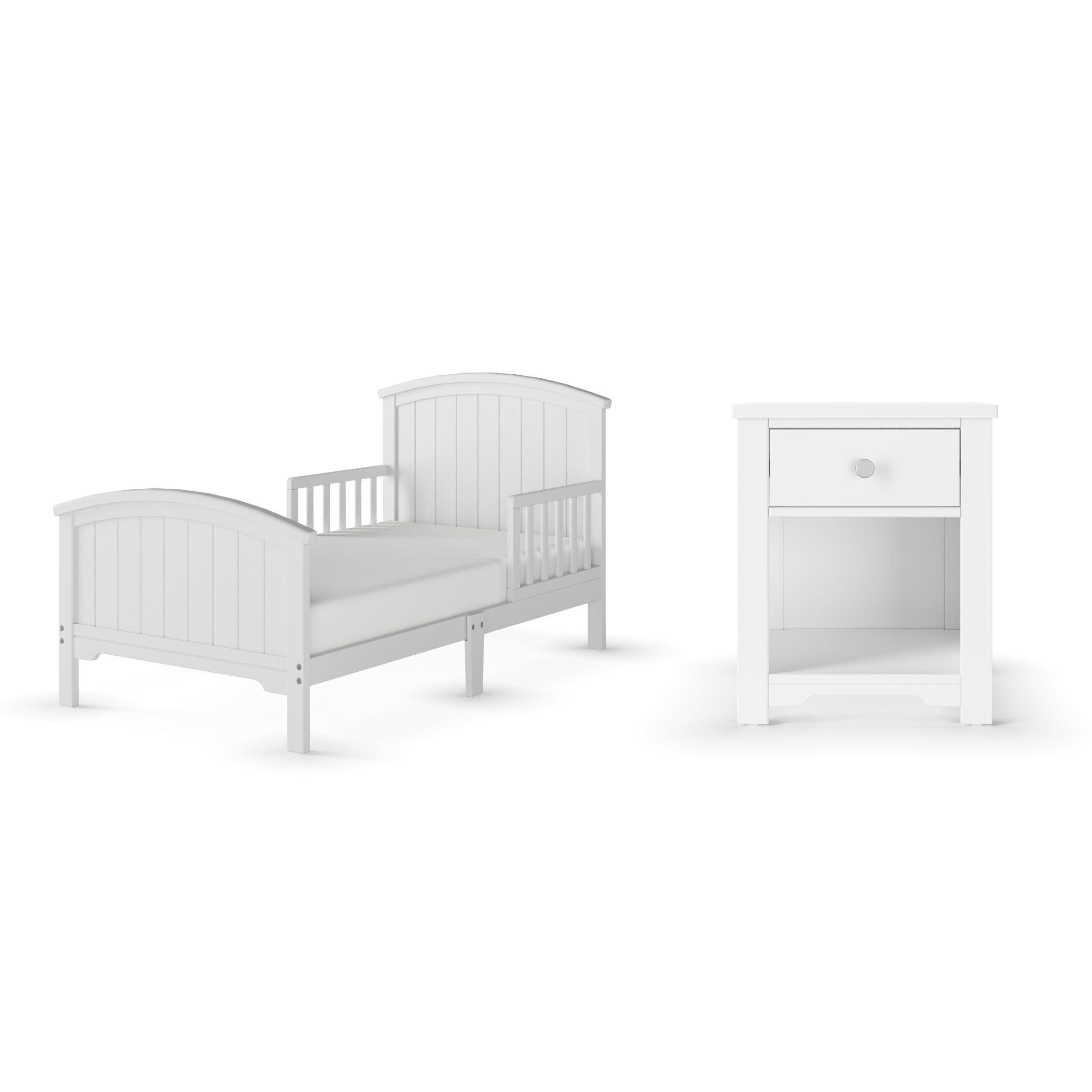 Hampton Toddler Bed, Matte White