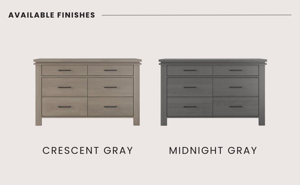 Denman Double Dresser, Crescent Gray