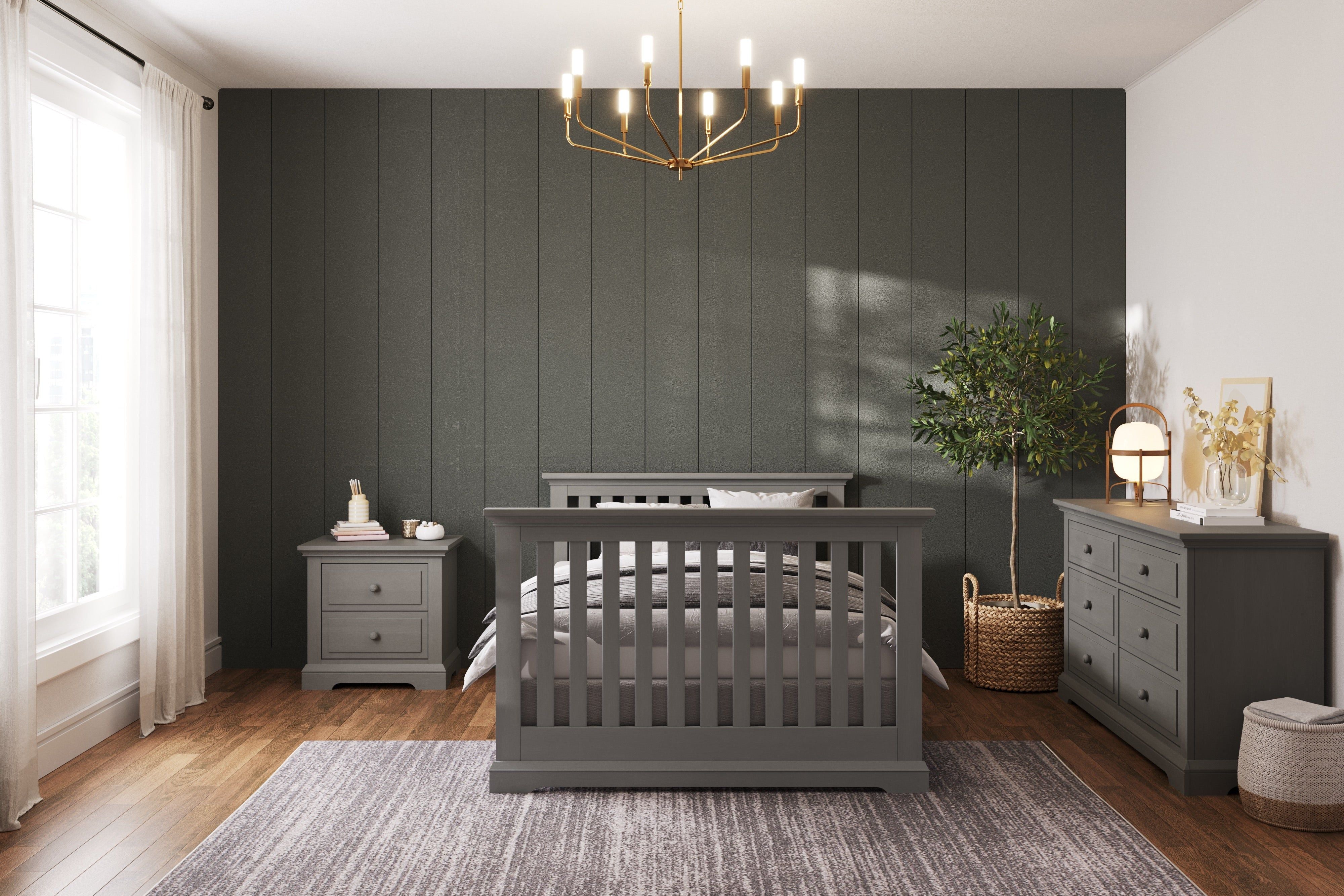 Jordyn Nightstand, Ready-to-assemble, Lunar Gray
