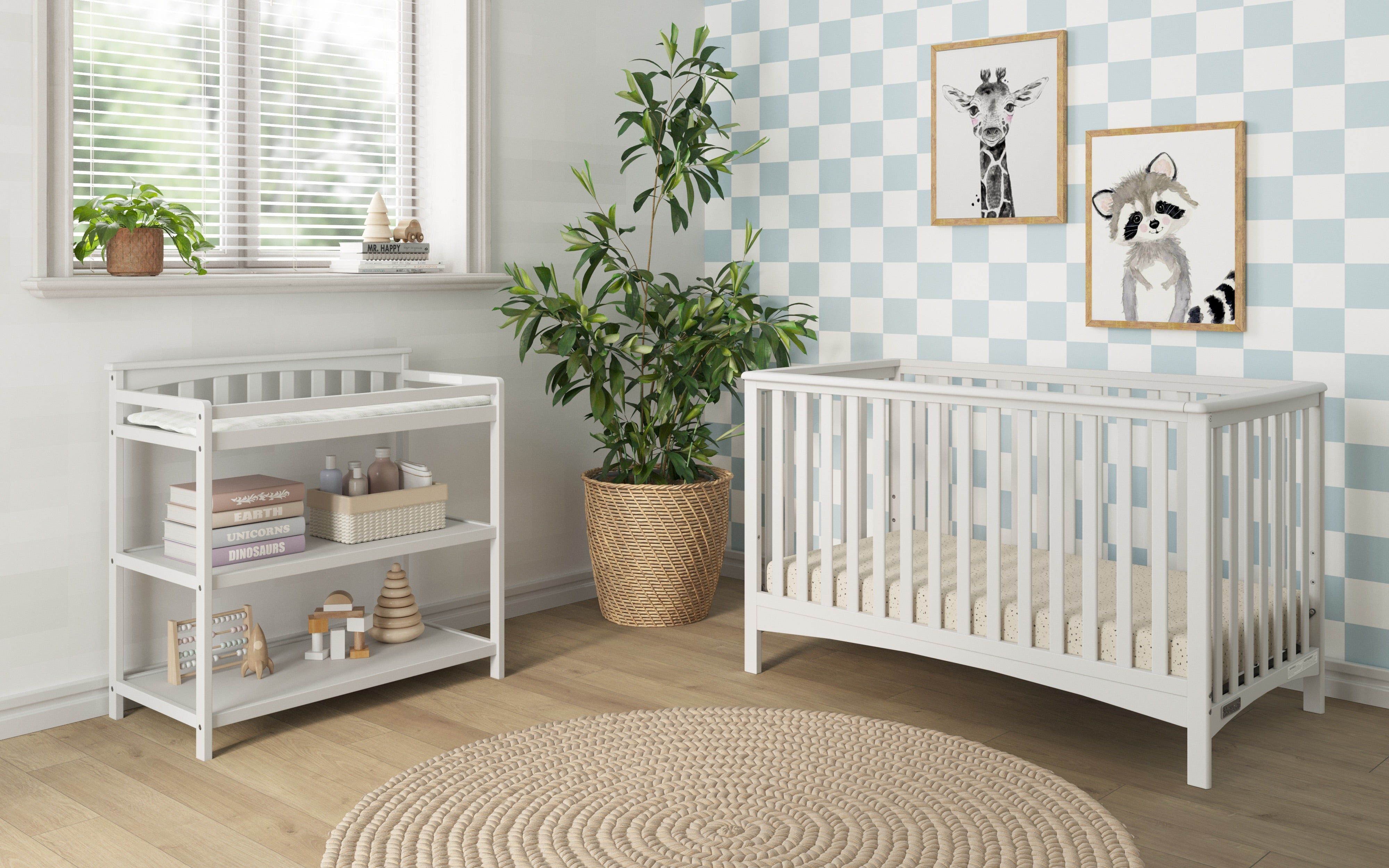 Flat Top Baby Changing Table, Matte White