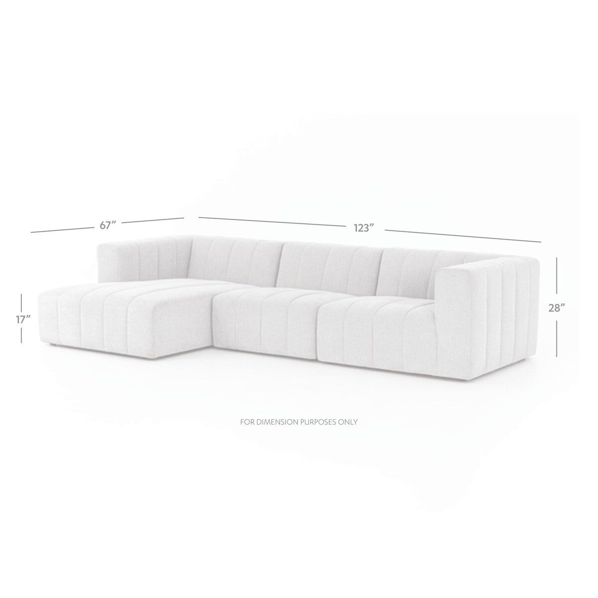 Langham Channeled 3-piece Sectional