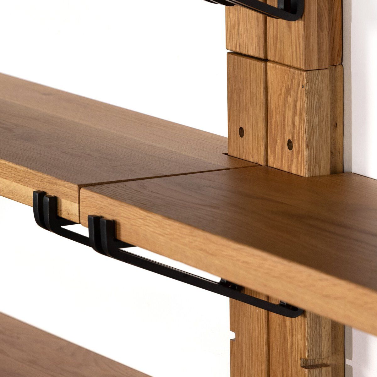 Pivott Shelf Single Oak Veneer Storage with Adjustable Shelves