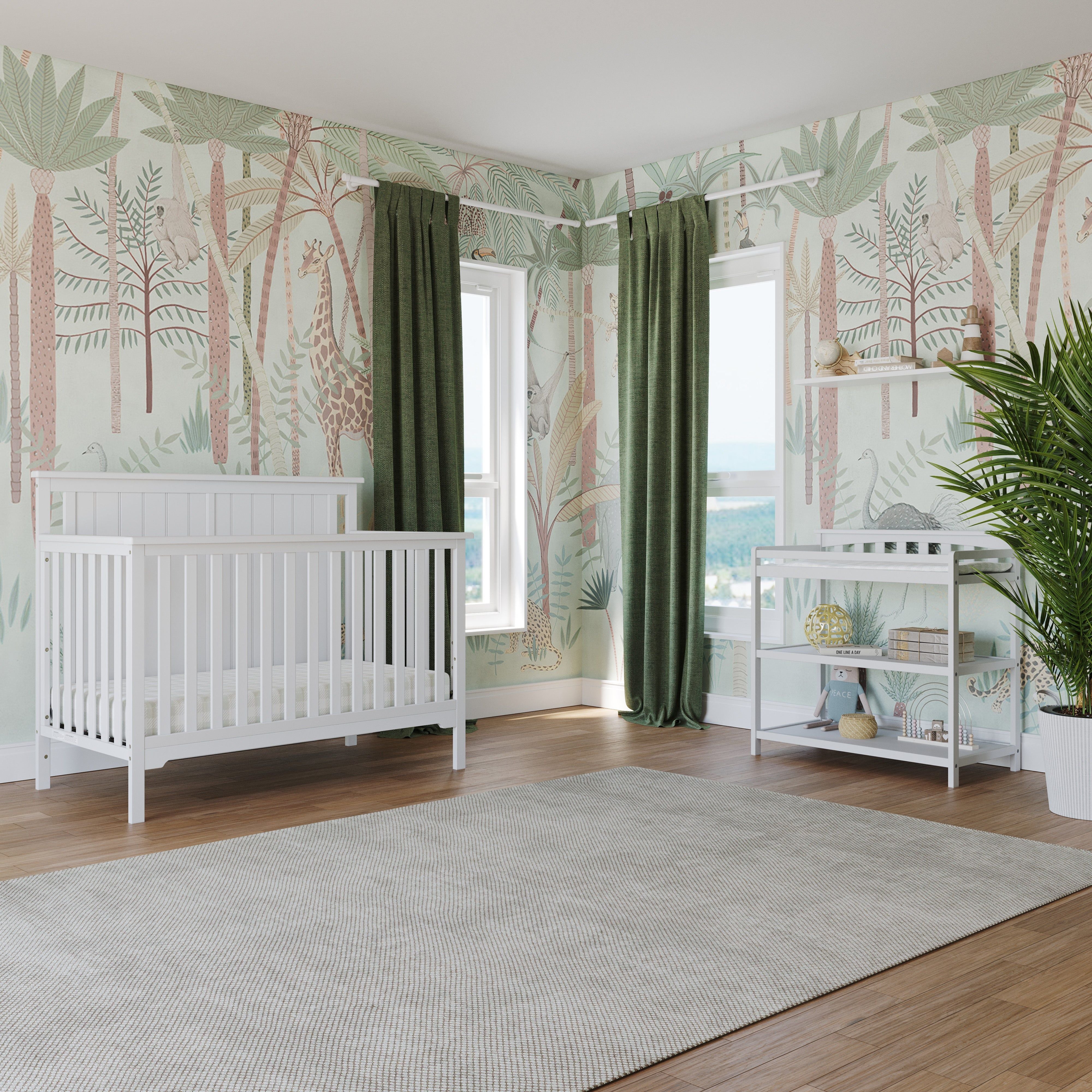 Flat Top Baby Changing Table, Matte White