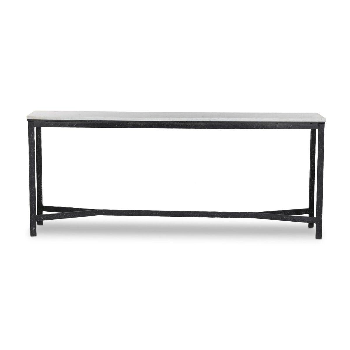 Hammered Iron Console Table