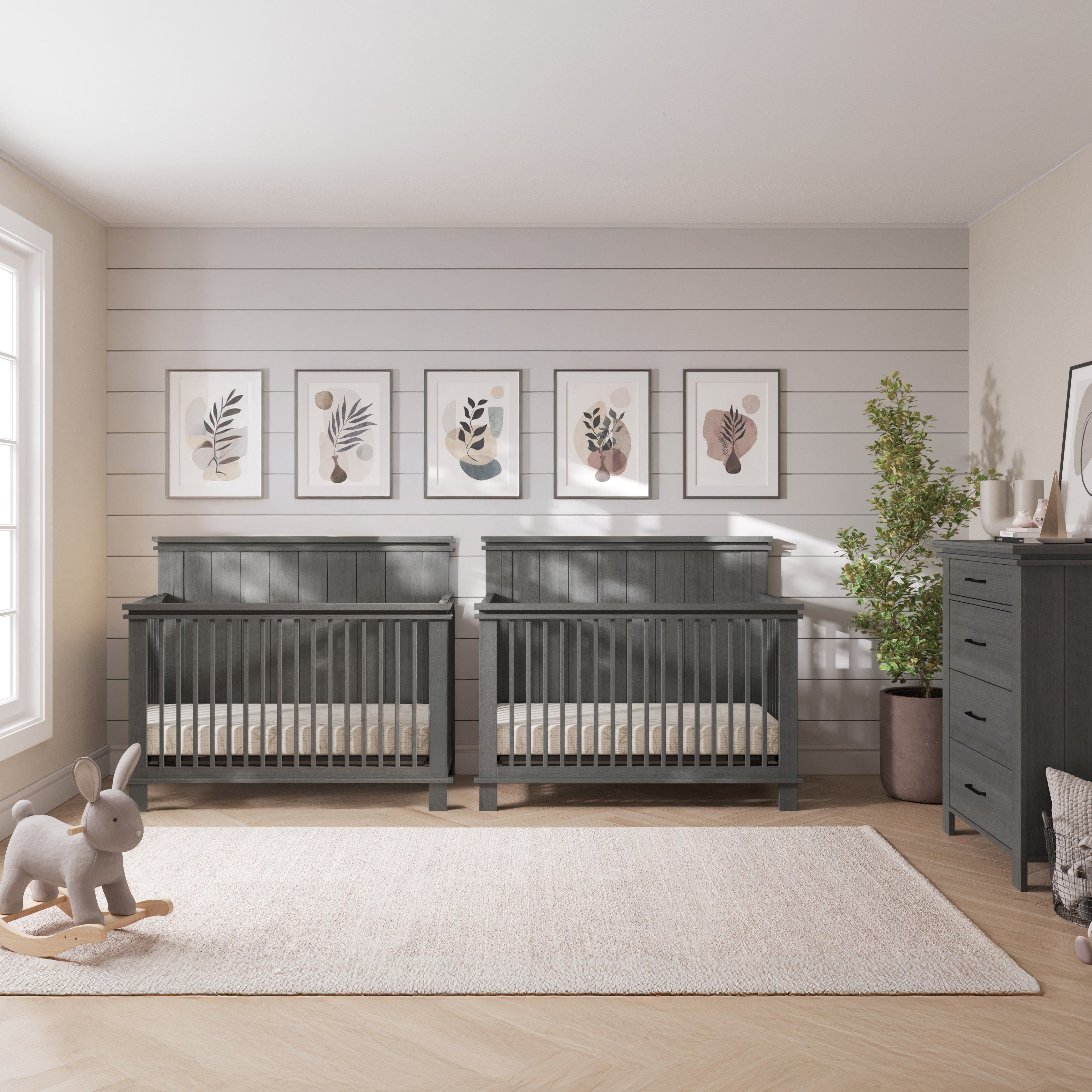 Denman 4-in-1 Convertible Crib, Midnight Gray