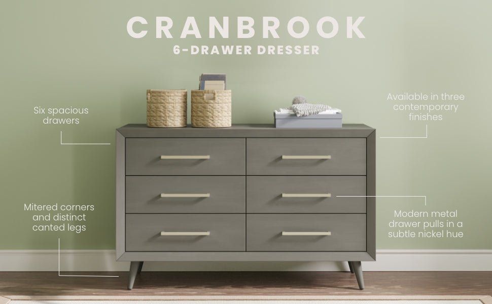 Cranbrook Double Dresser, Lunar Gray