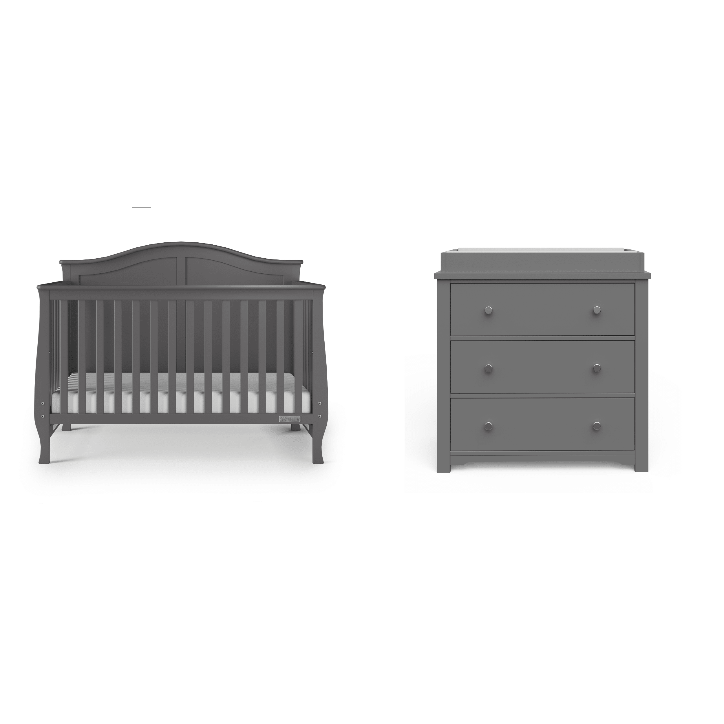 Camden 4-in-1 Convertible Crib, Cool Grey
