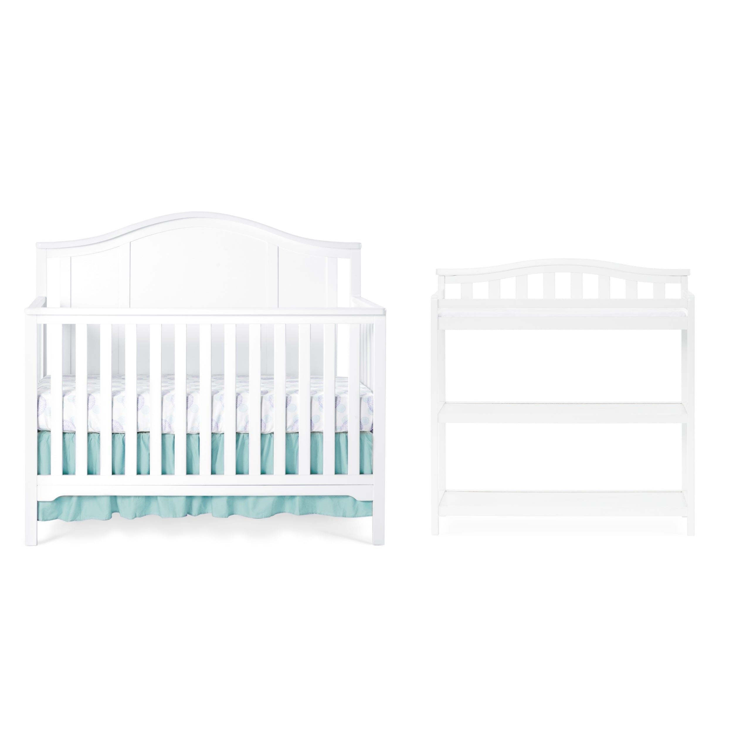Arch Top Baby Changing Table, Matte White