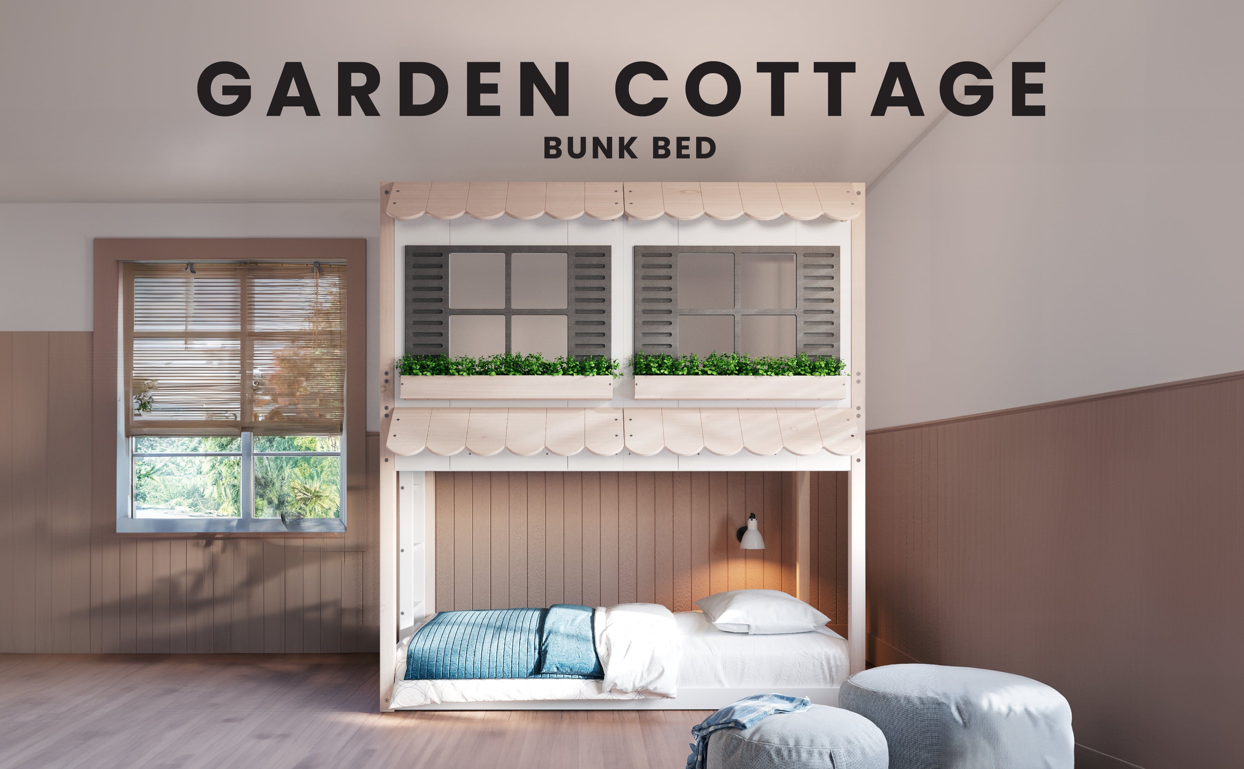 Garden Cottage Twin Over Twin Bunk Bed
