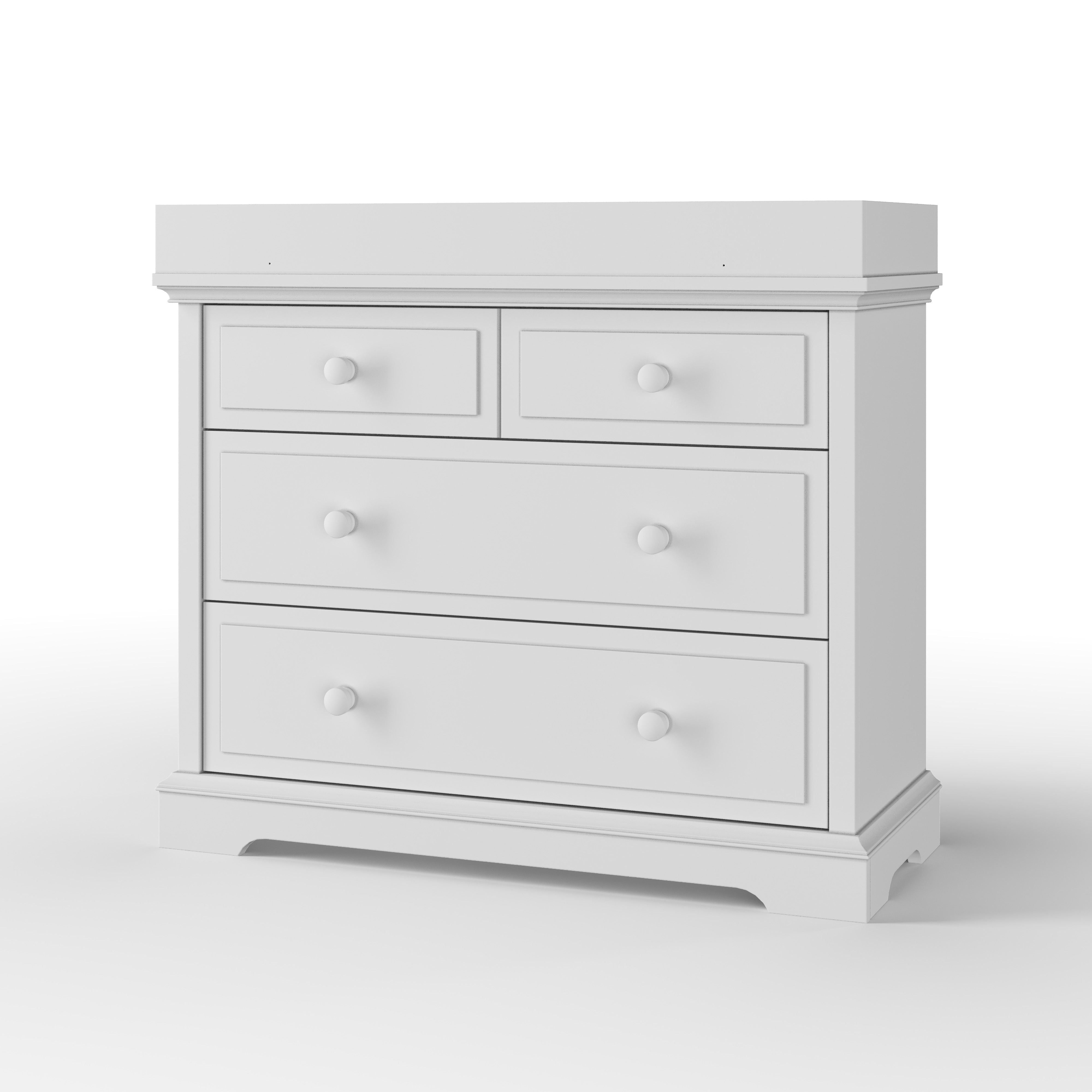 Universal Changing Table Topper, Matte White