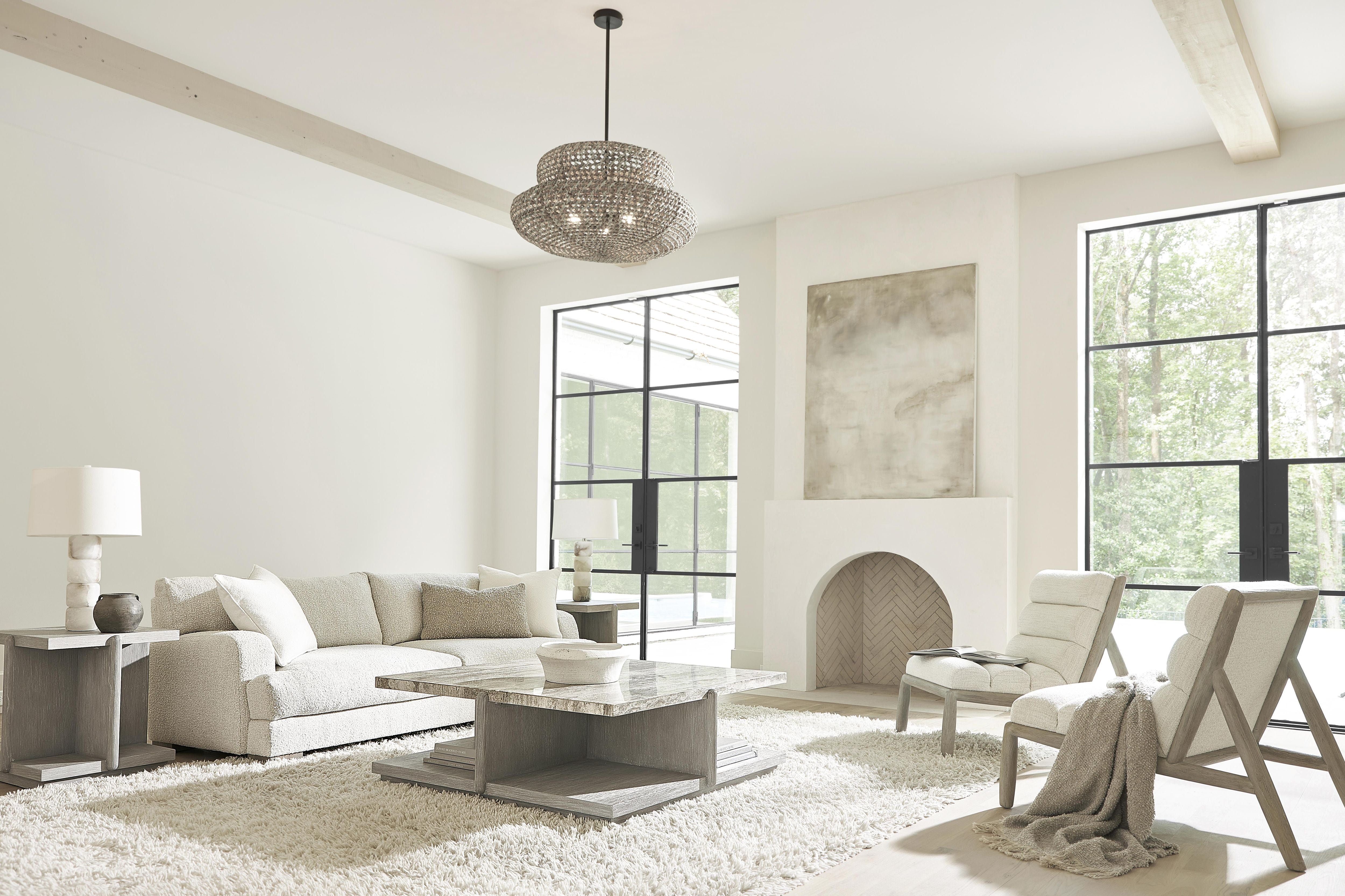 Bernhardt Berkeley Fabric Sofa with Feather-Down Cushions