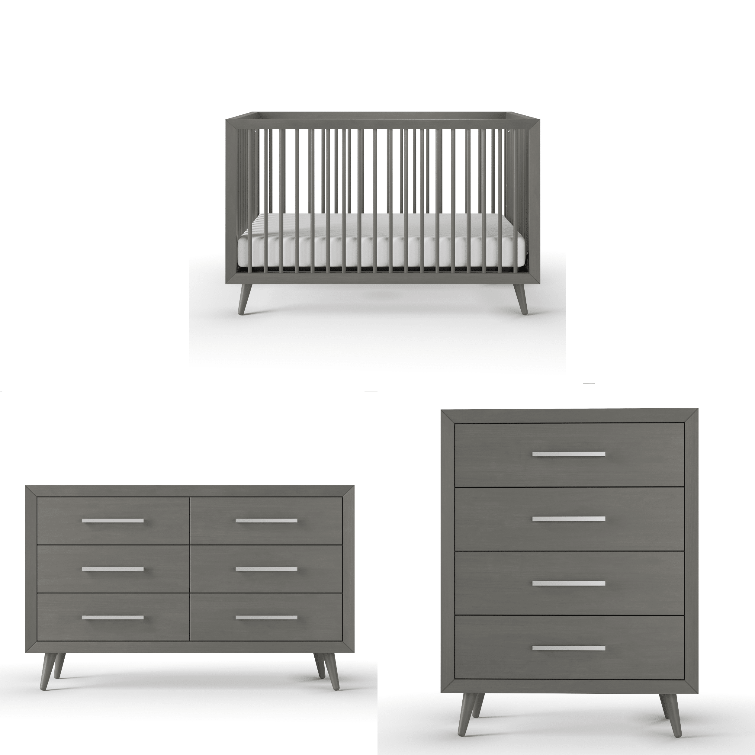 Cranbrook 4-in-1 Convertible Crib, Lunar Gray