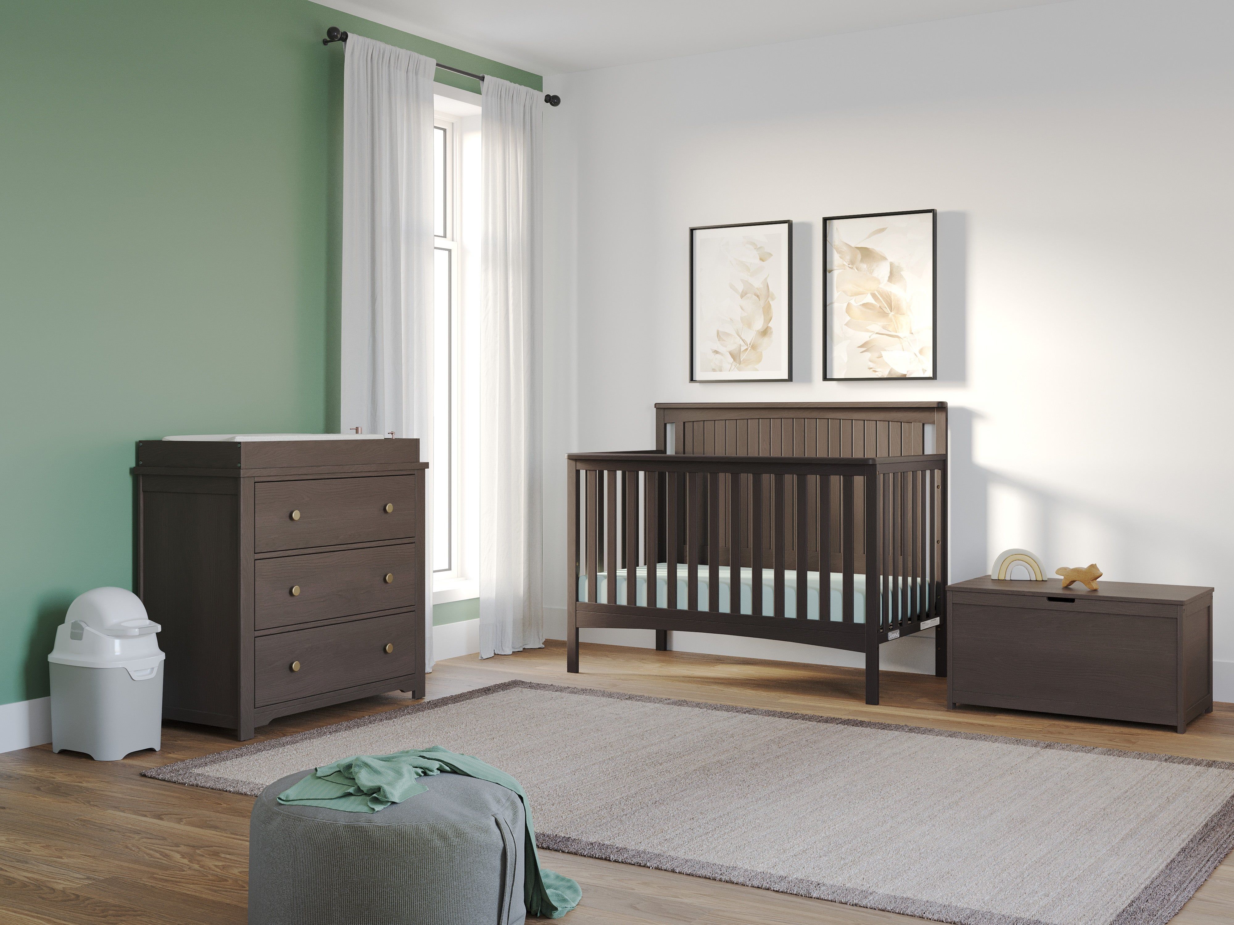 Scout 4-in-1 Convertible Crib, Dapper Gray