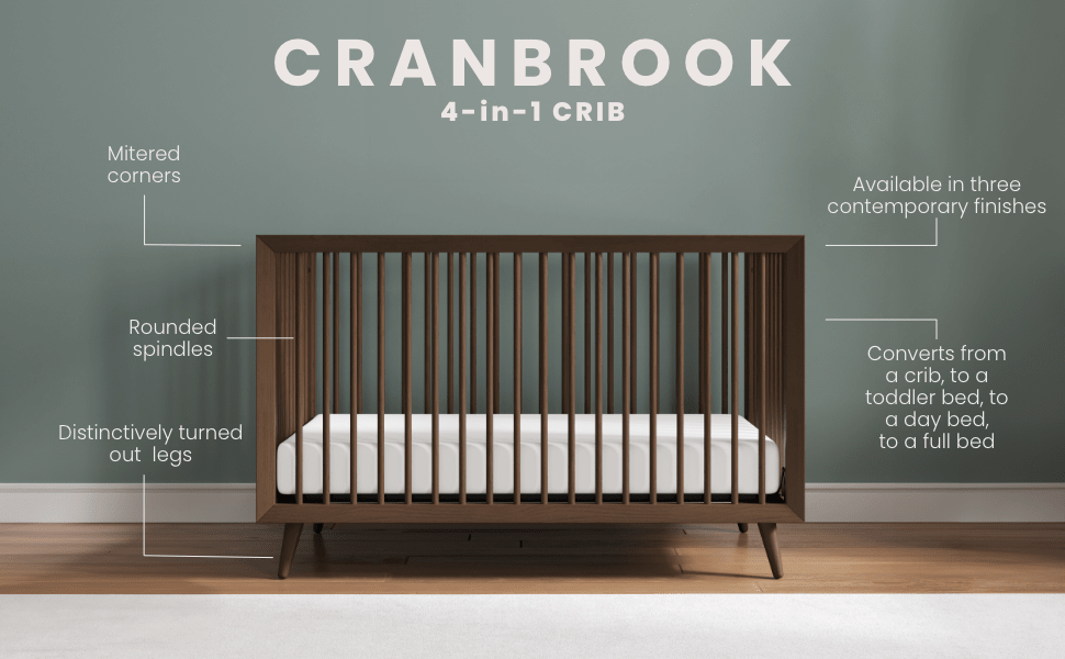 Cranbrook 4-in-1 Convertible Crib, Toasted Chestnut