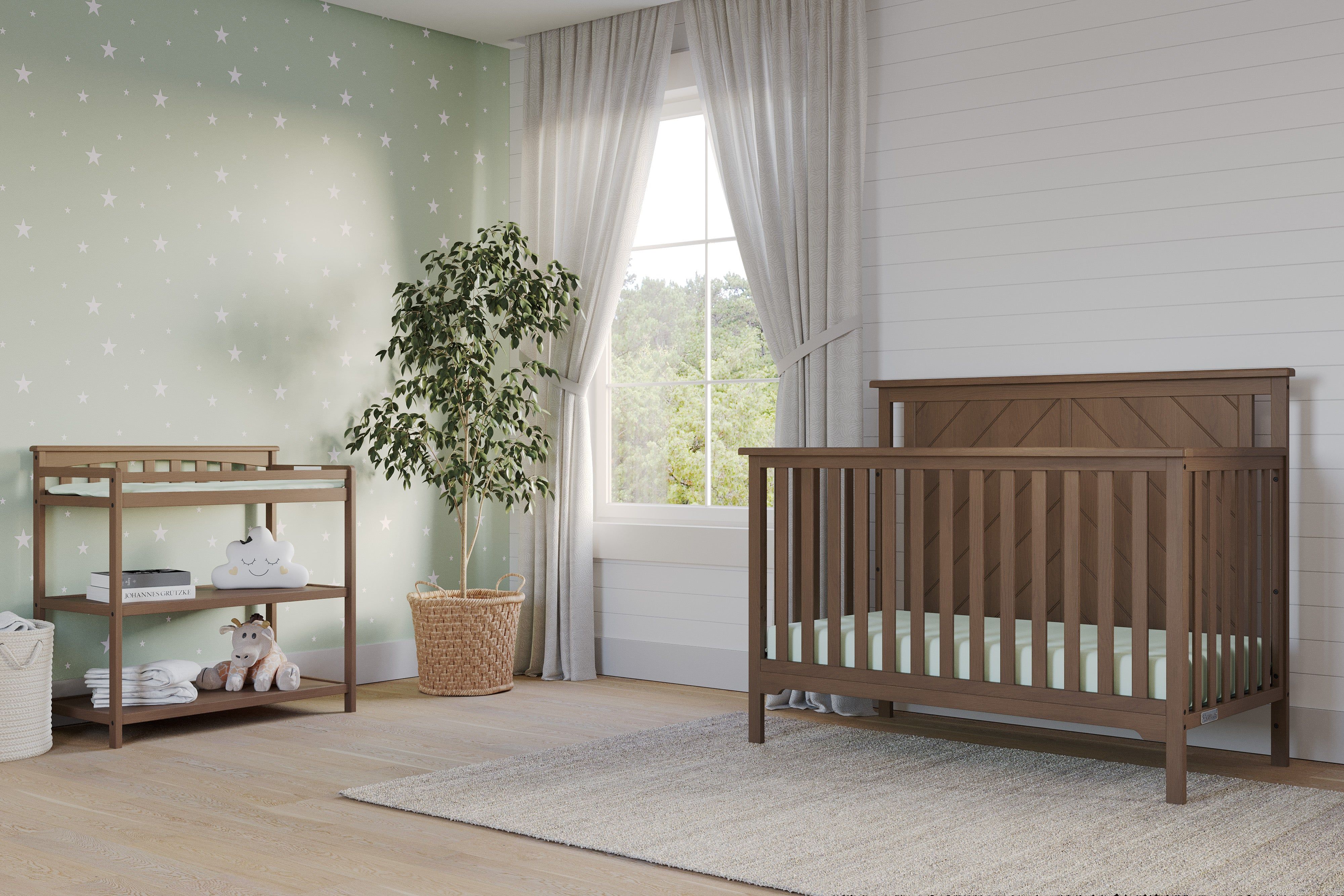 Flat Top Baby Changing Table, Dusty Heather