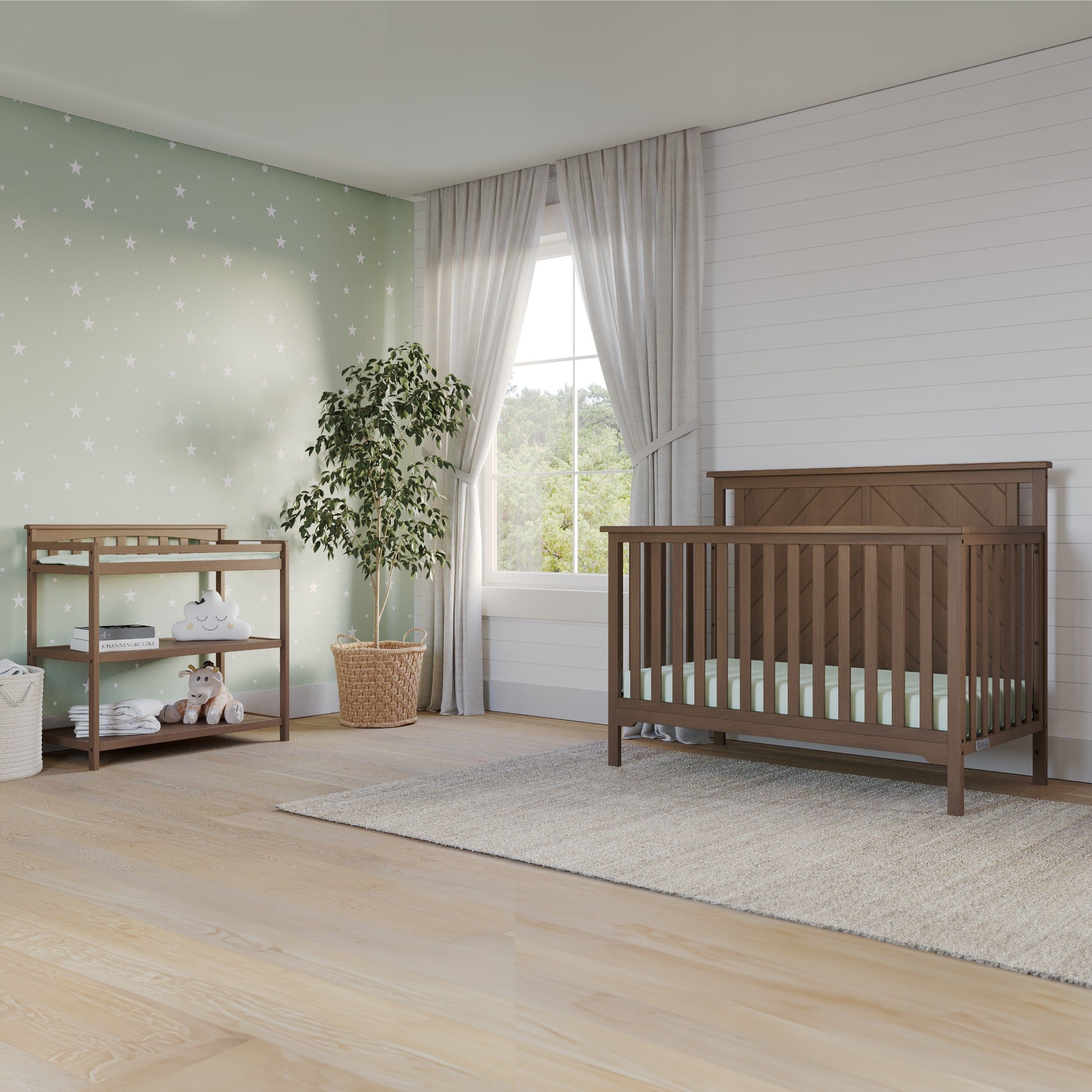 Flat Top Baby Changing Table, Dusty Heather