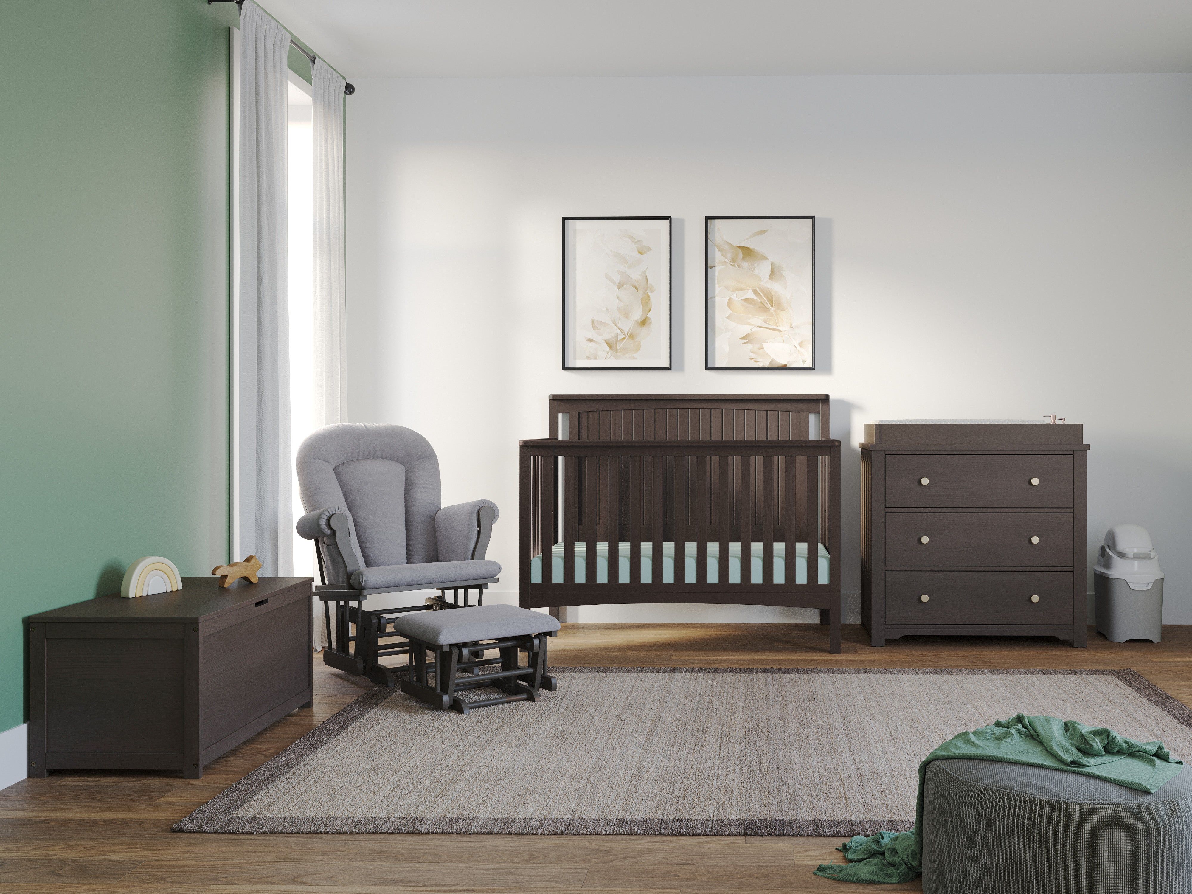 Scout 4-in-1 Convertible Crib, Dapper Gray