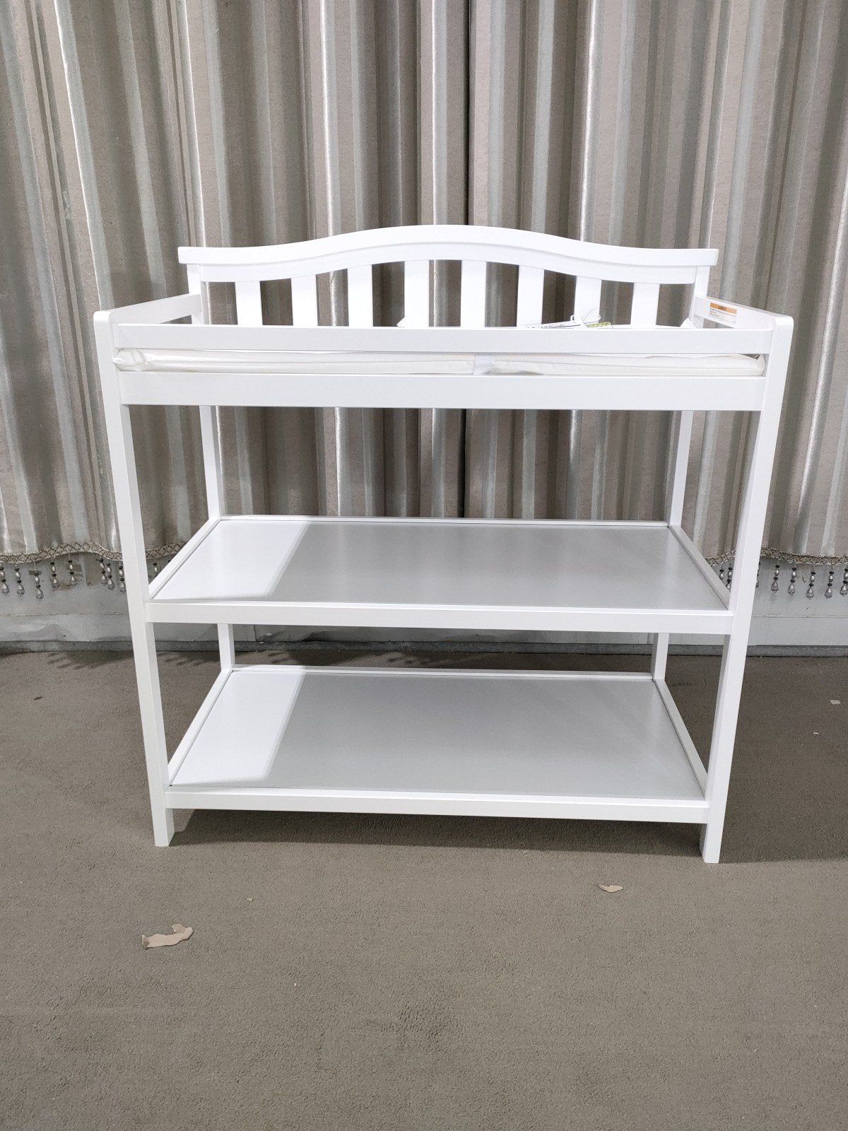 Arch Top Baby Changing Table, Matte White