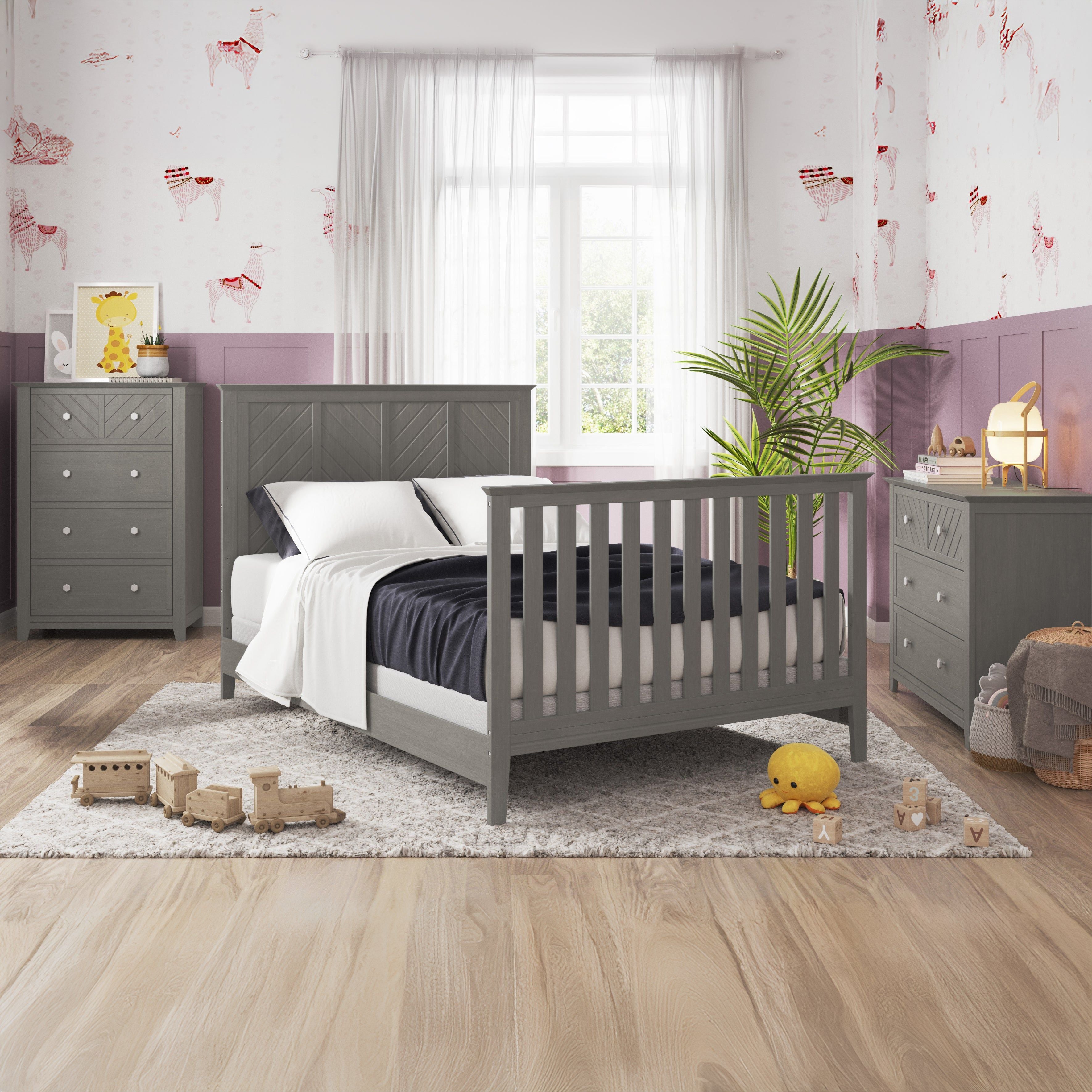 Atwood 4-in-1 Convertible Crib, Lunar Gray