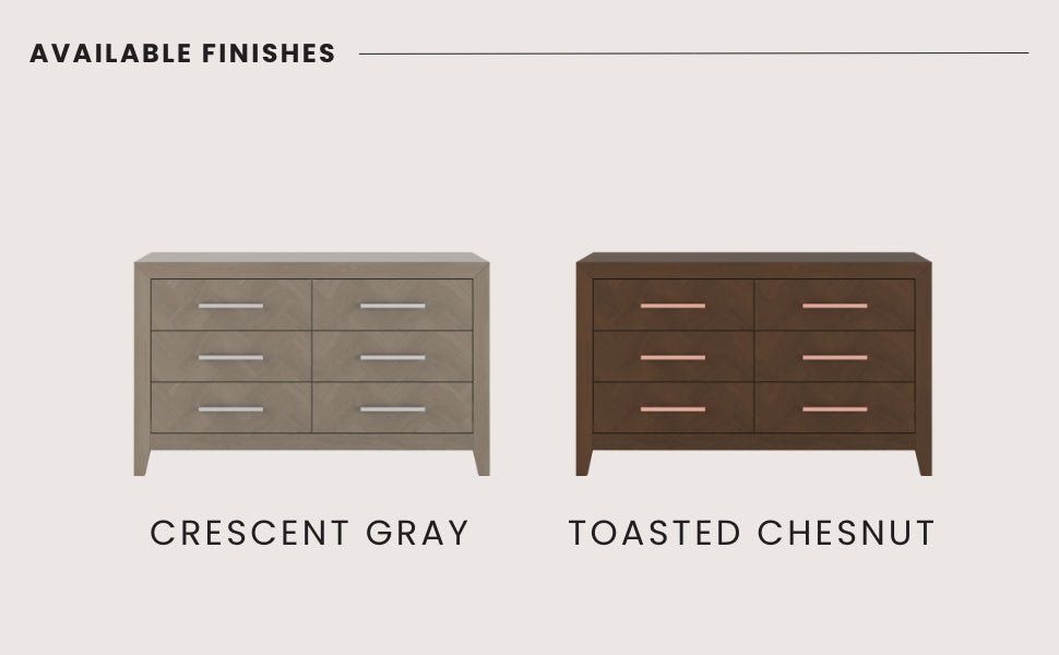 Kieran 6-Drawer Double Dresser, Toasted Chestnut