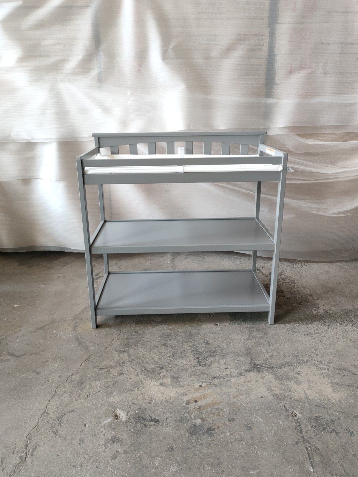 Flat Top Baby Changing Table, Cool Gray