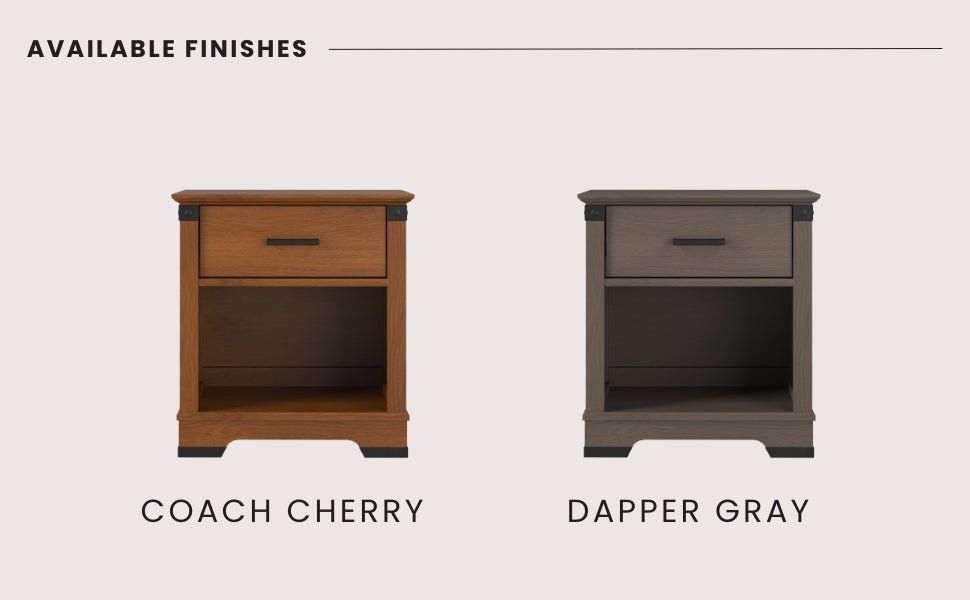 Redmond Nightstand, Dapper Gray
