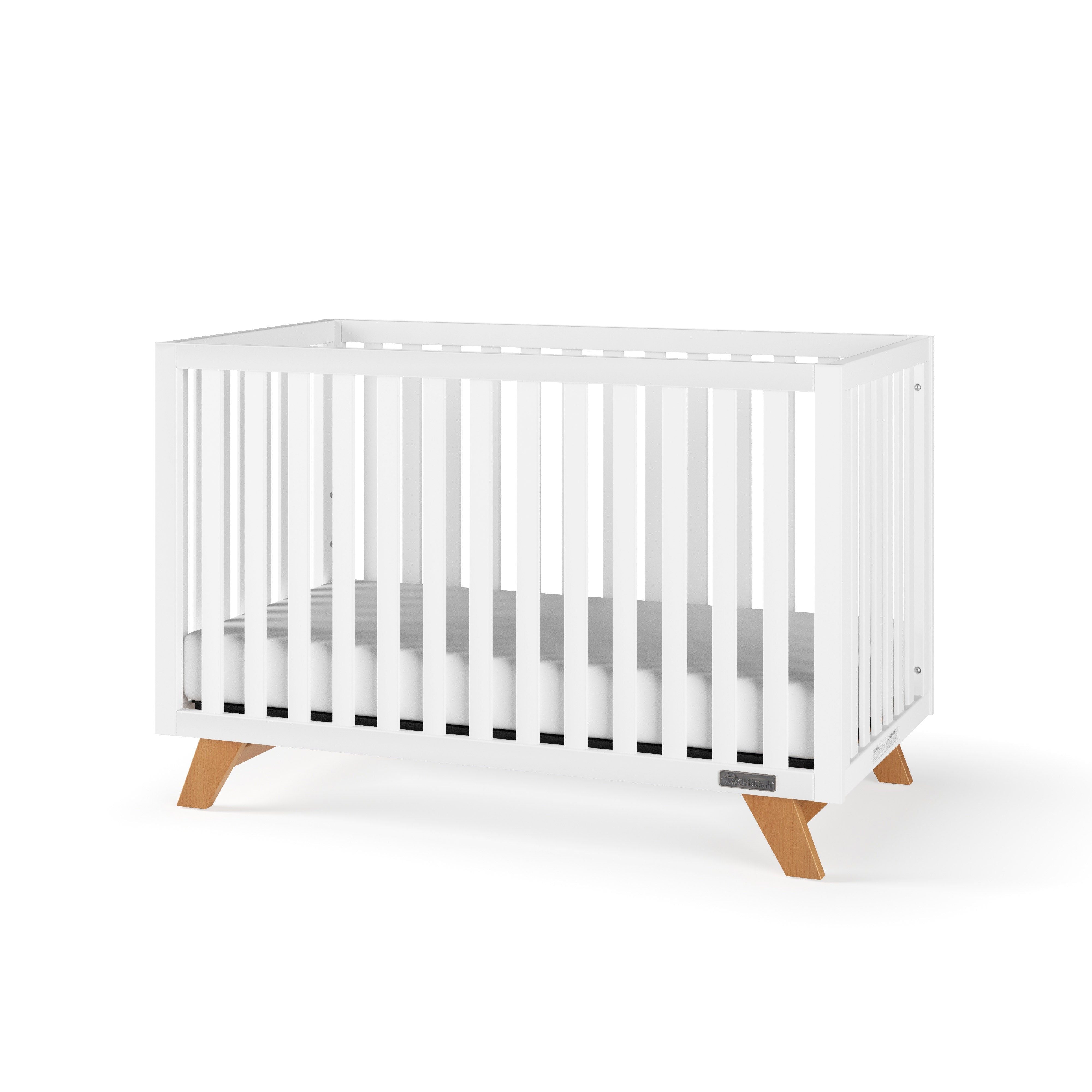 Soho 4-in-1 Convertible Crib, White/Natural