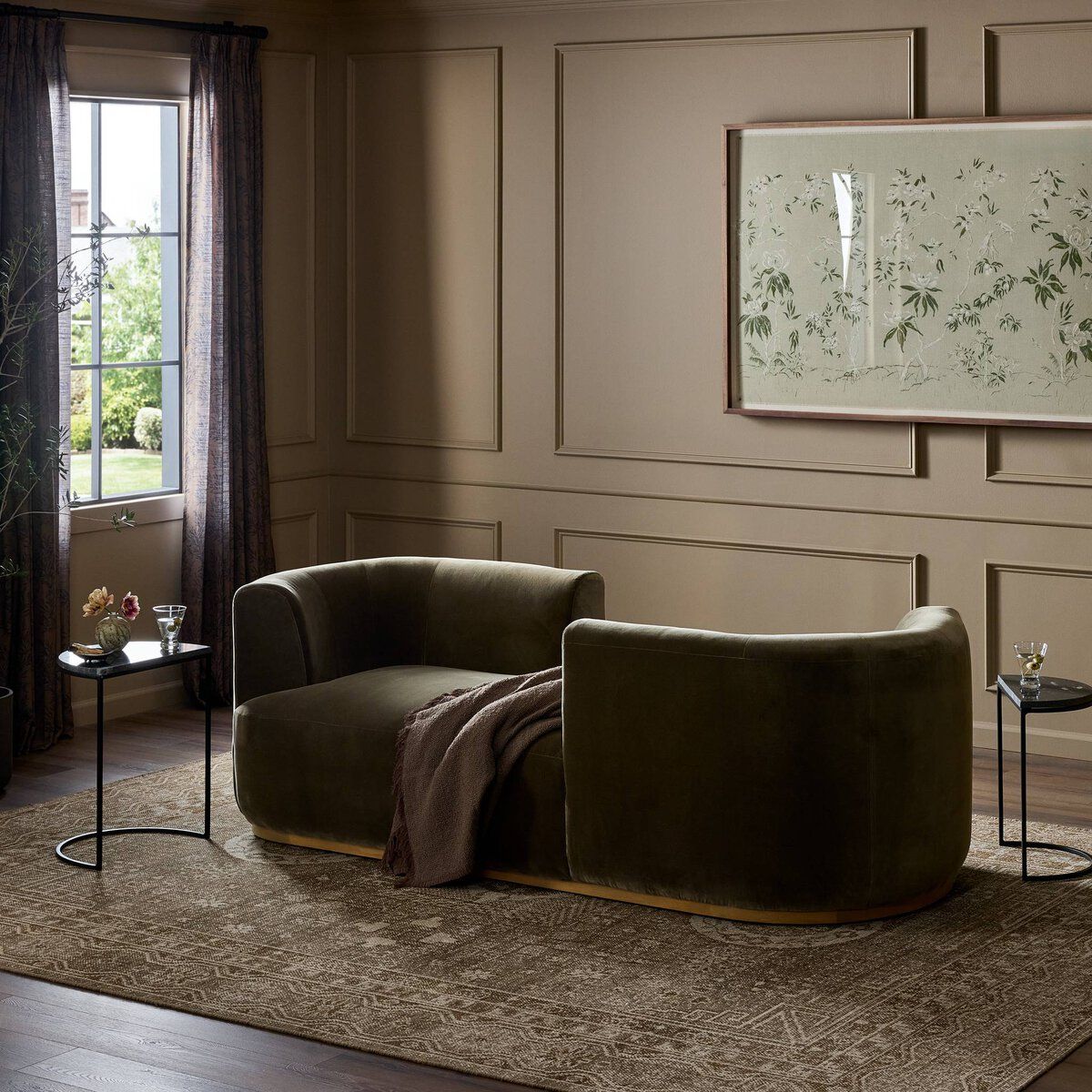 Deandra Tete A Tete Chaise by Four Hands