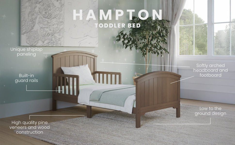 Hampton Toddler Bed, Dusty Heather