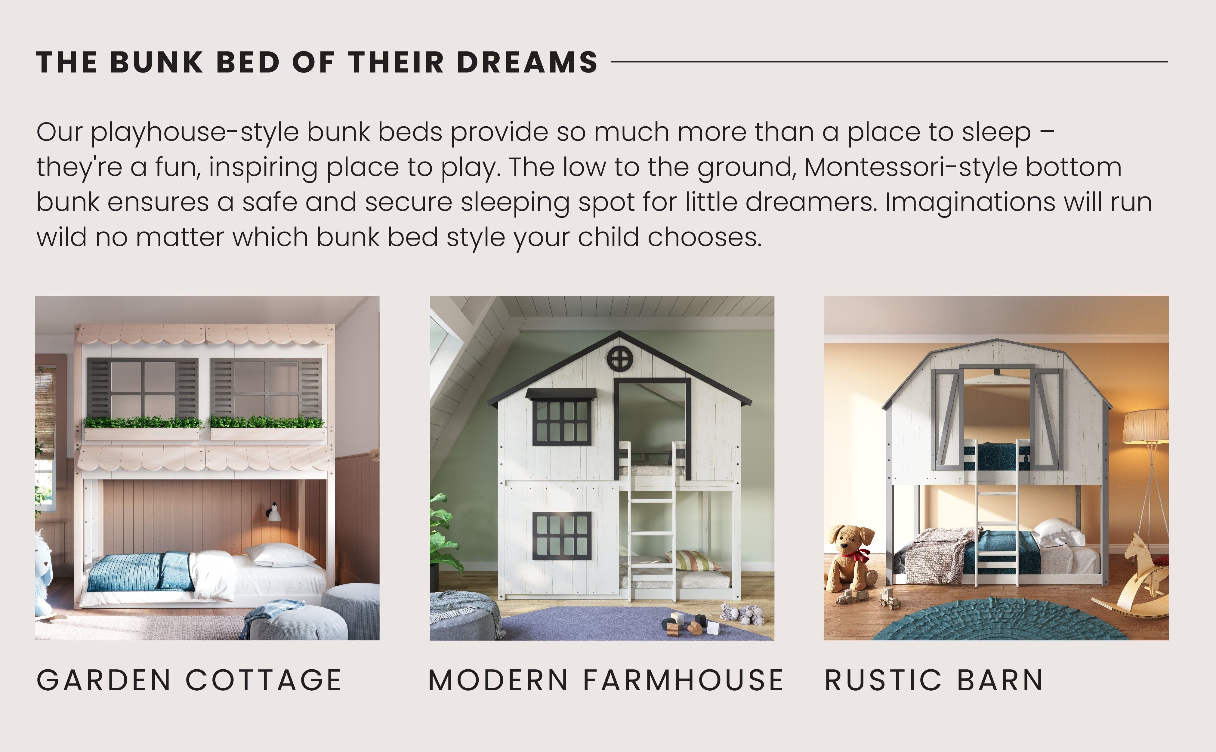 Garden Cottage Twin Over Twin Bunk Bed